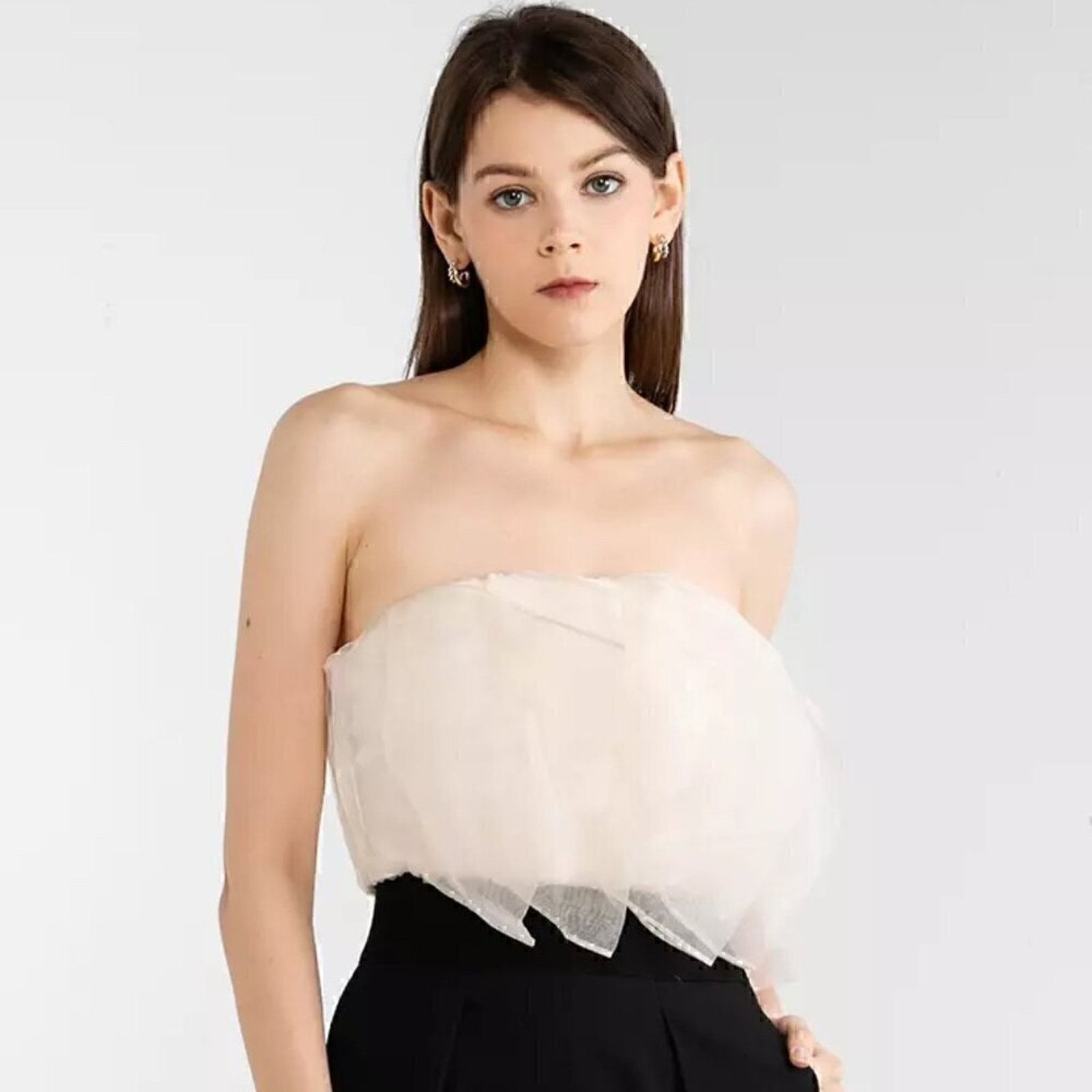 Zara ZARA Strapless Crop Top NWT Size M / US 6-8 / IT 42-44 - 10 Thumbnail