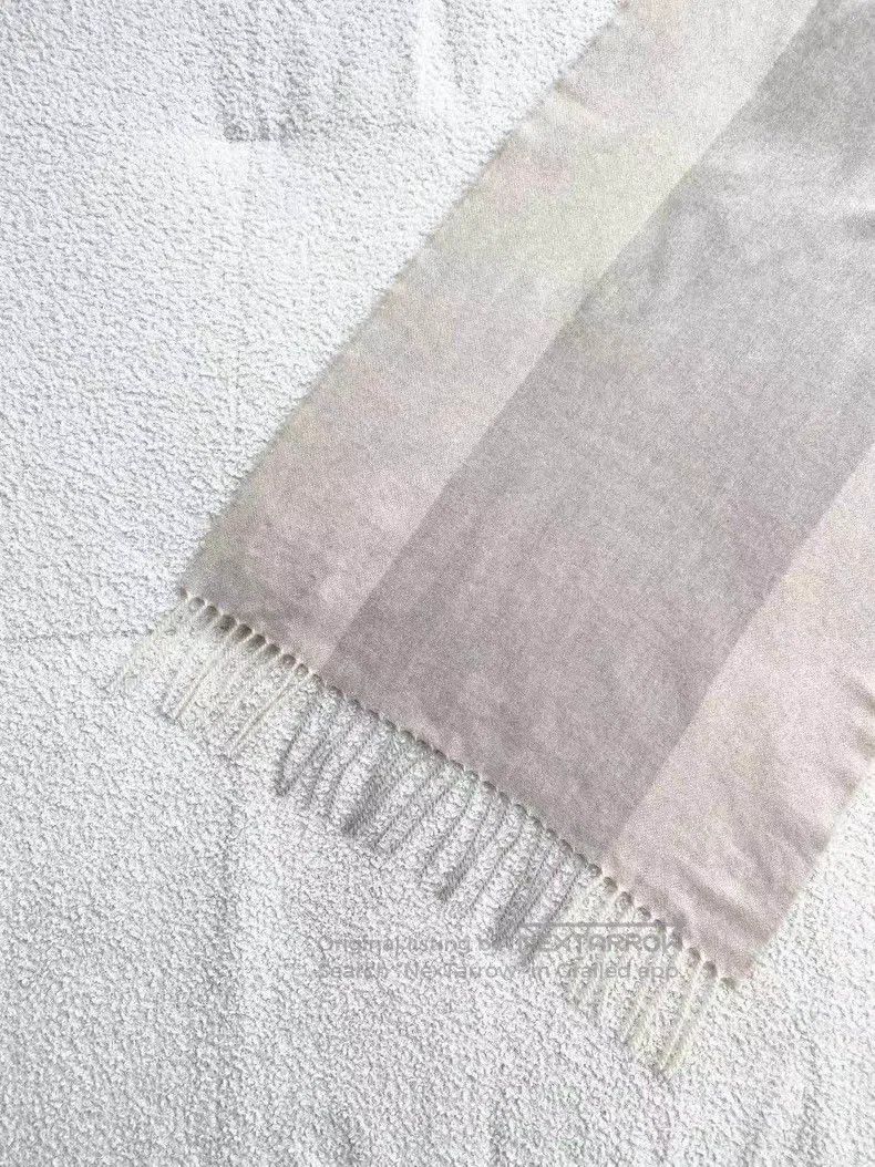Hermes Hermes Vertical Stripe Cashmere Fringe Scarf Size ONE SIZE - 5 Thumbnail