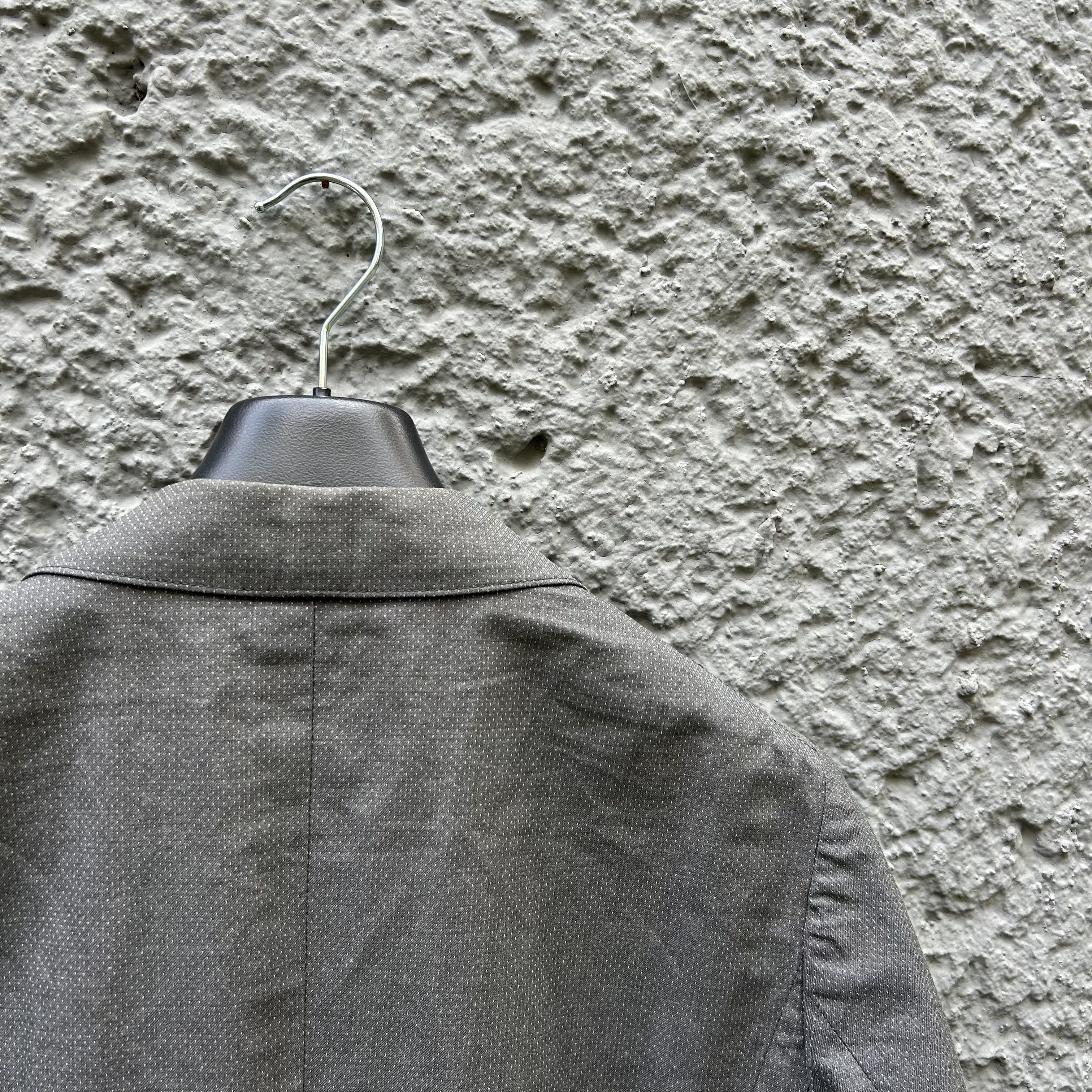 Dries Van Noten Dries van Noten Light Grey Unlined Patterned Blazer Jacket Size 50R - 5 Thumbnail