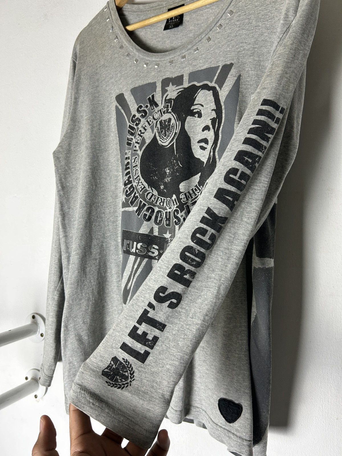 Japanese Brand RUSS.K Longsleeve Big Union Jack Flag Punk LGB Style Size M / US 6-8 / IT 42-44 - 6 Thumbnail