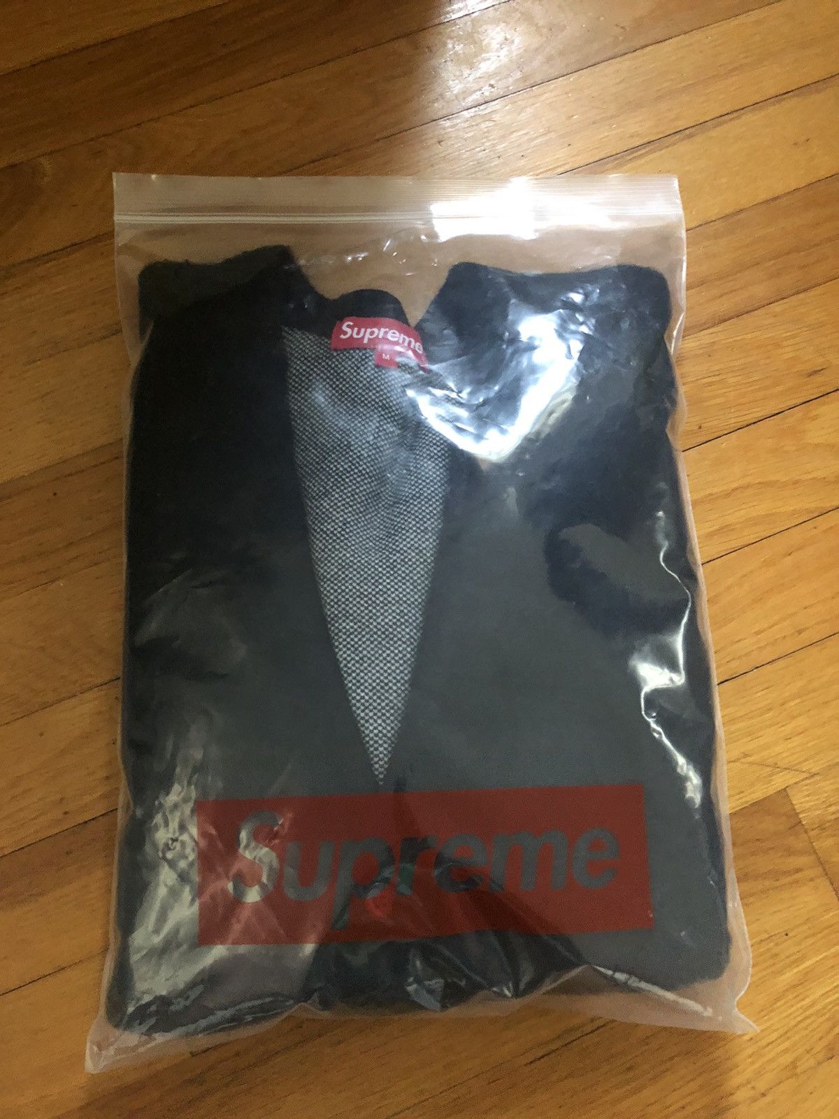 Supreme Contrast Stitch Button Up Sweater