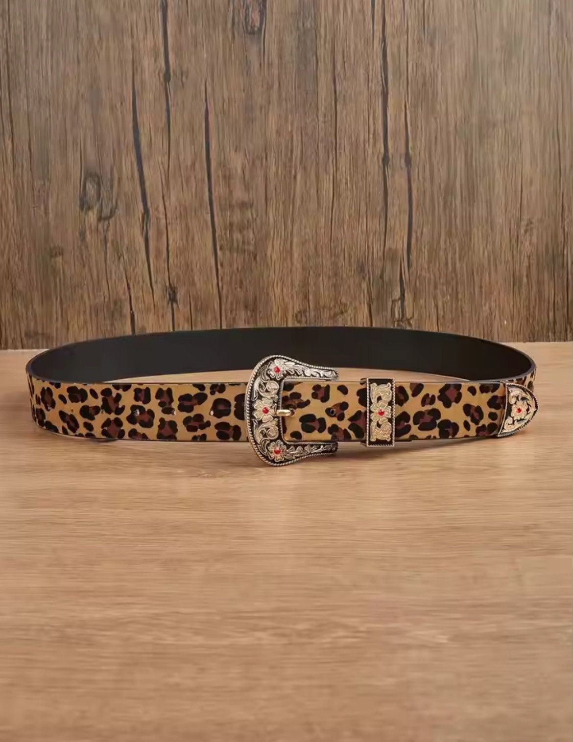 Japanese Brand × Leather 110 Cm 2000s Style leopard cheetah print belt Size ONE SIZE - 5 Thumbnail