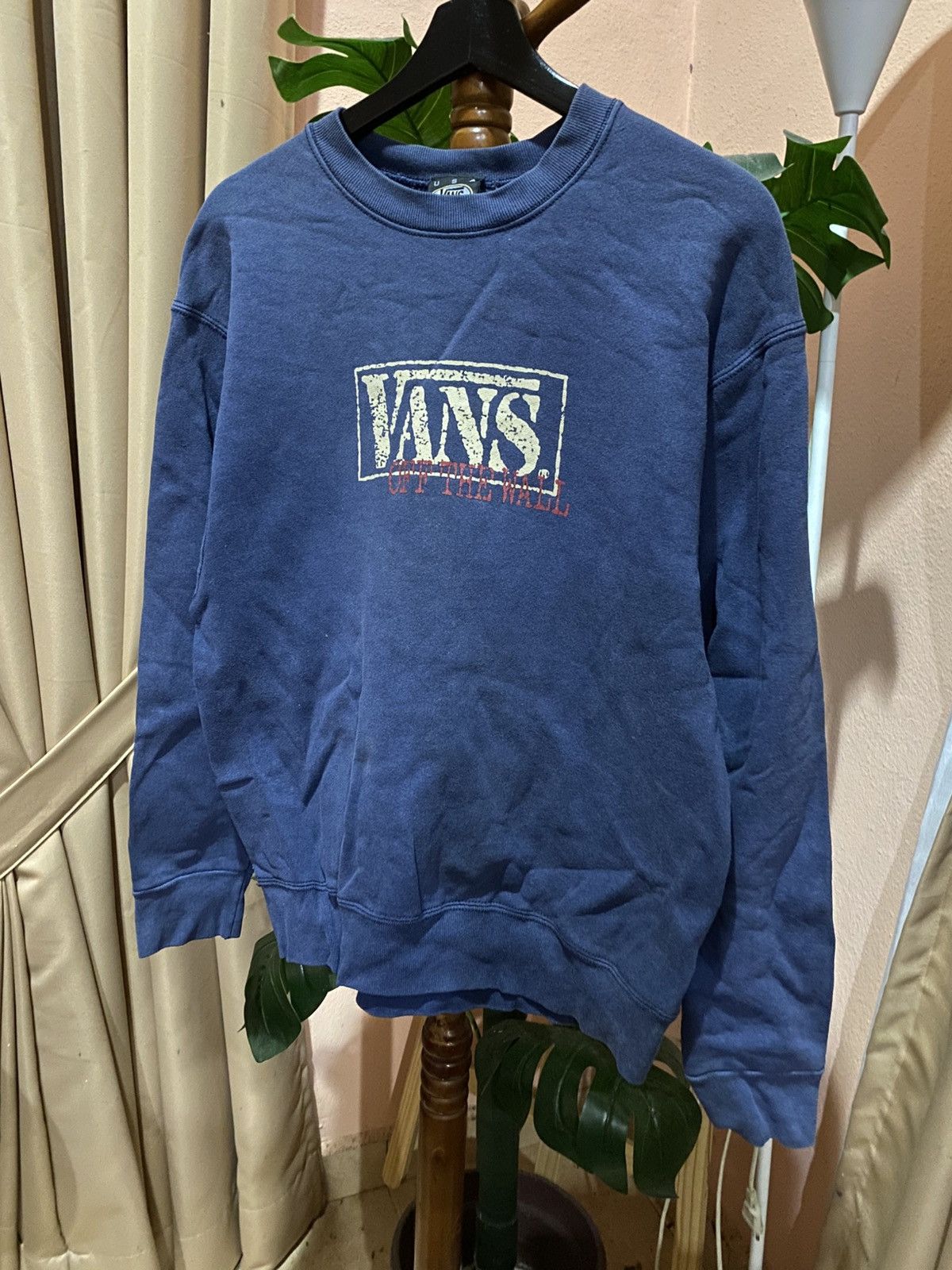 Vans Vintage Vans USA Blue Crewneck Sweatshirt Off The Wall Logo Size US M / EU 48-50 / 2 - 5 Thumbnail