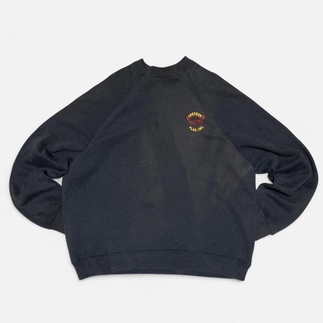 Other Vintage Checker flag Inc racing black Crewneck sweatshirt Size US L / EU 52-54 / 3 - 2 Thumbnail