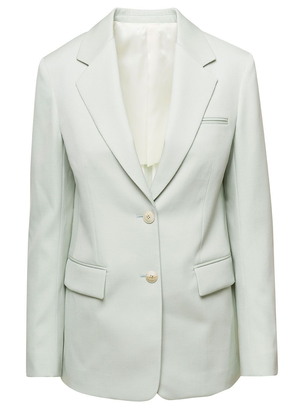 Lanvin Light Green Mono-Breasted Blazer with Pockets in Wool Woman Size S / US 4 / IT 40 - 1 Thumbnail