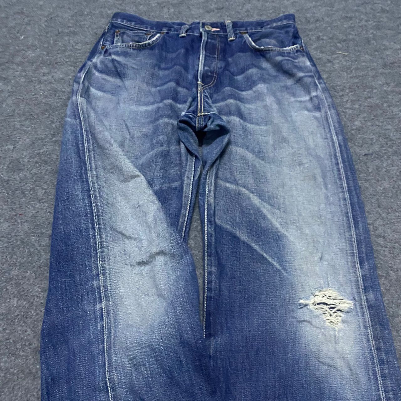 Edwin 💥Vintage Edwin Selvedge Redline Distressed Denim Size US 32 / EU 48 - 5 Thumbnail