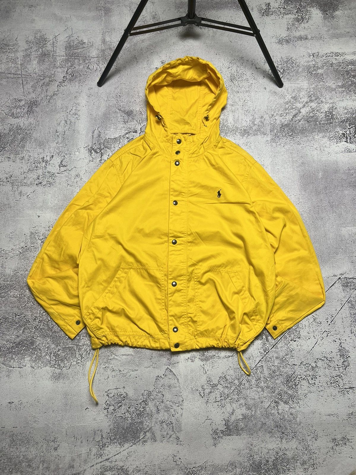 Pre-owned Polo Ralph Lauren X Vintage Y2k Vintage Polo Ralph Laurent Zip Upjacket Jacket Usa In Yellow