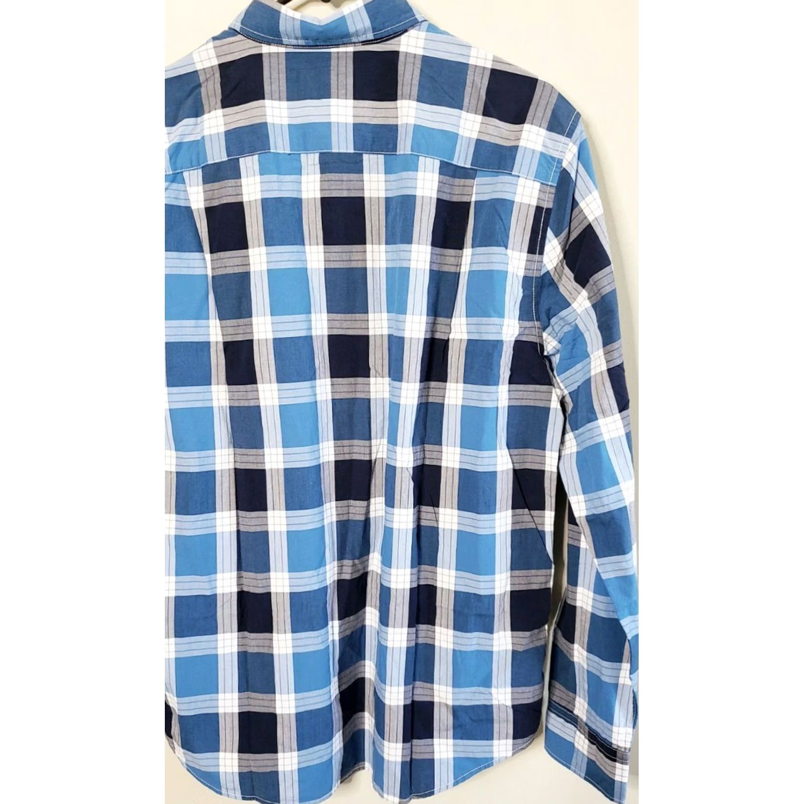 American Eagle Outfitters American Eagle AEO Shirt Plaid Button Down Medium Blue Mens Size US M / EU 48-50 / 2 - 5 Thumbnail