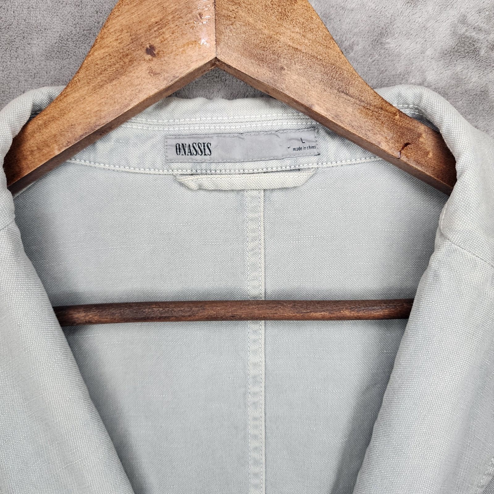 Onassis Onassis Men's Large Gray Slim 4 Front Pocket Field Jacket Size US L / EU 52-54 / 3 - 3 Thumbnail