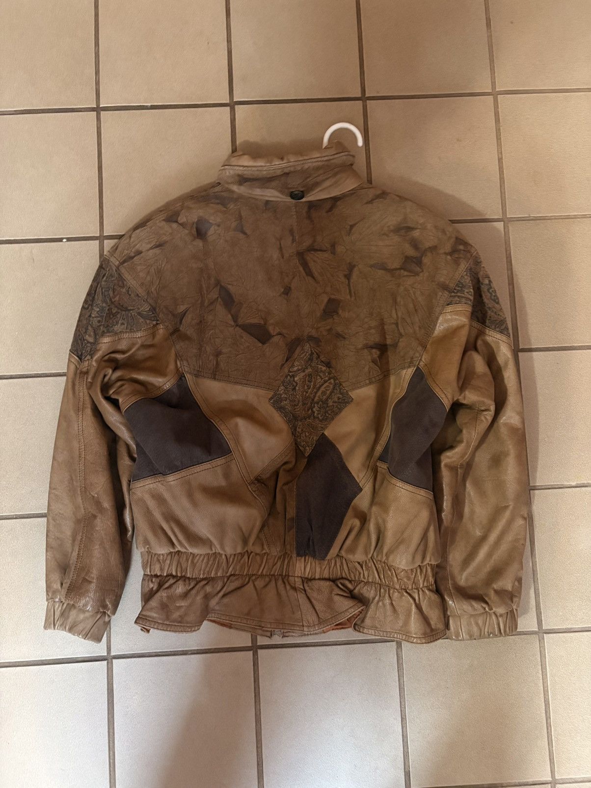 Leather Vintage WinLit Brown Quilted Leather Jacket Size US S / EU 44-46 / 1 - 2 Thumbnail