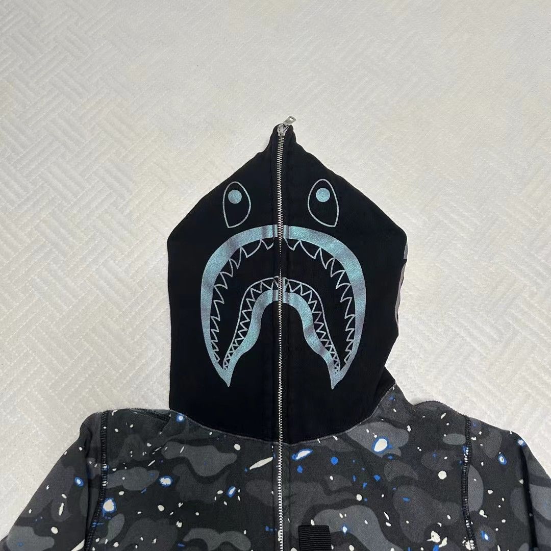 Bape SPACE CAMO SHARK FULL ZIP HOODIE Size US S / EU 44-46 / 1 - 2 Thumbnail