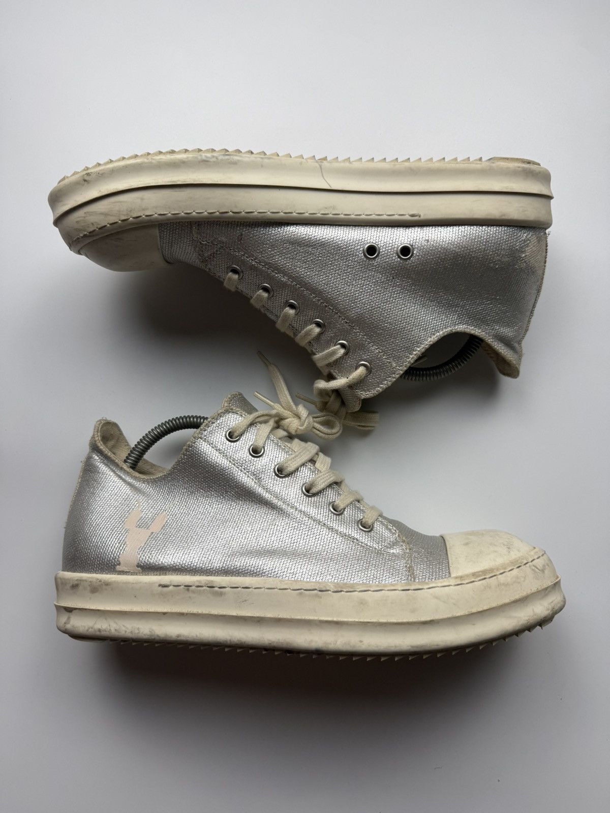Rick Owens Rick Owens Drkshdw Silver Ramones Size US 9 / EU 42 - 1 Thumbnail