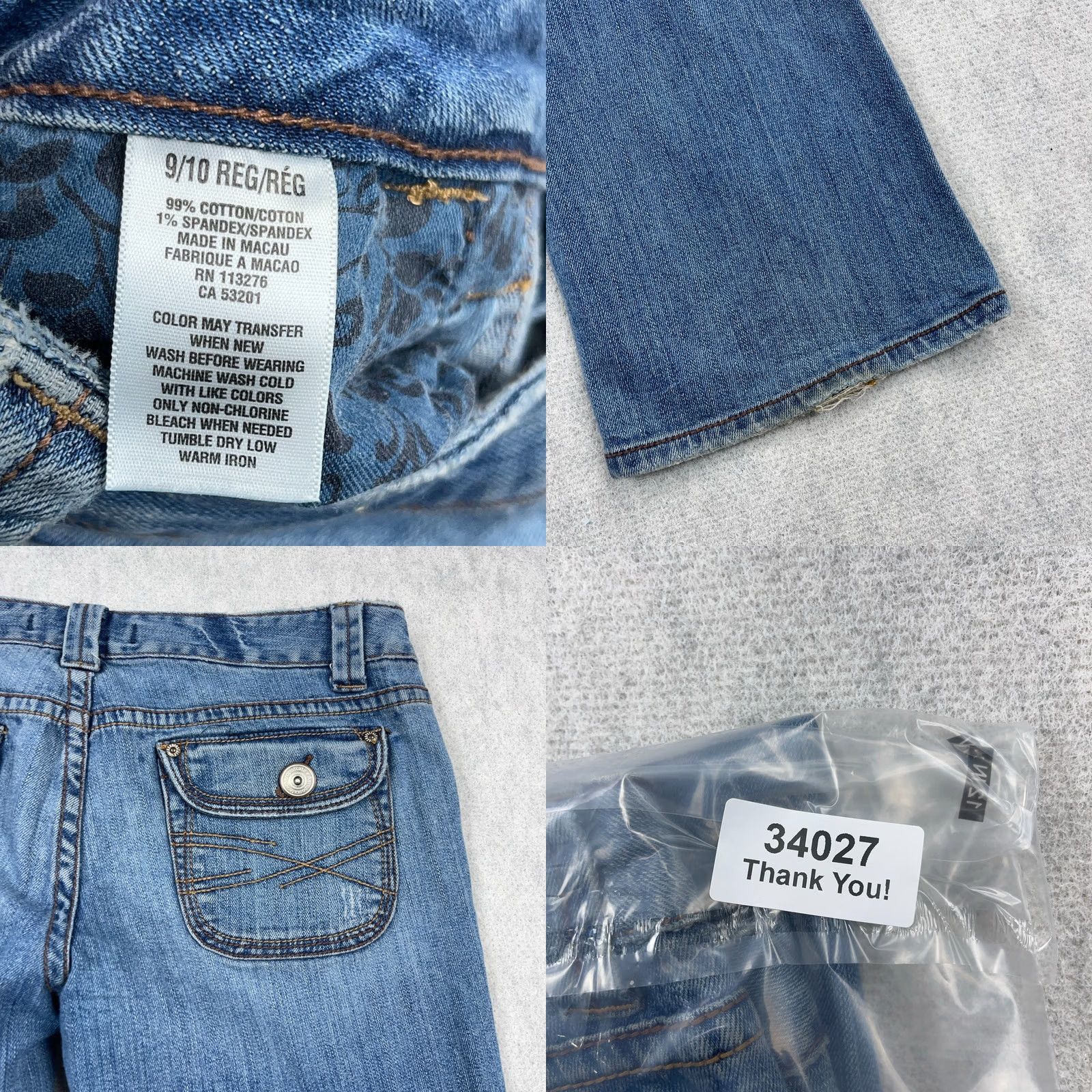 Vintage Vintage Aeropostale Jeans Women 9/10 Bootcut Low Rise Flap Pocket Med Wash 5-Pocket Denim Blue 90s Mens Girls Womens 32in Waist Regular Fit Size 10 XS Size 32" / US 10 / IT 46 - 9 Thumbnail