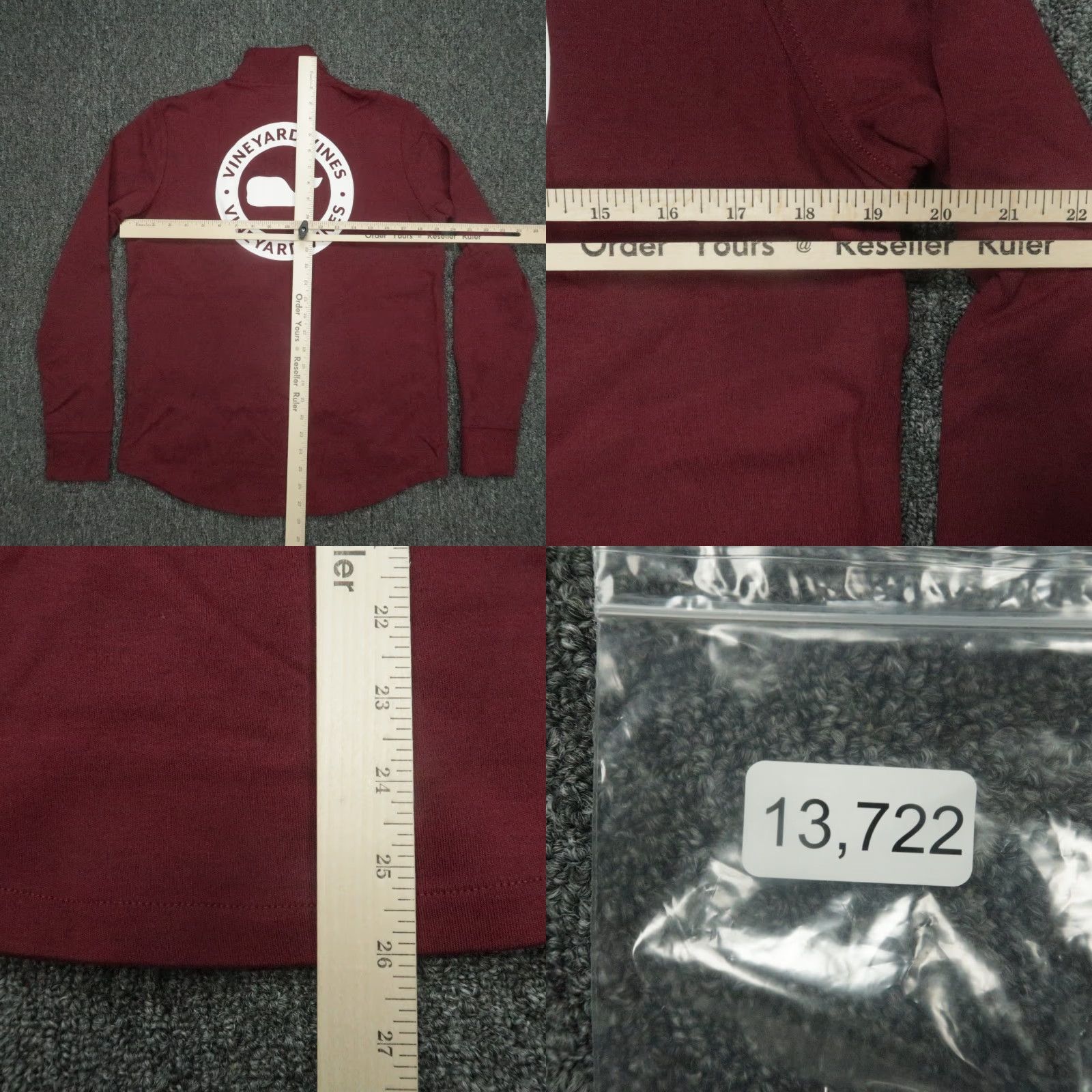 Vineyard Vines Vineyard Vines Pullover Mens Small Red Quarter Zip Long Sleeve Graphic Print Shirt Size US S / EU 44-46 / 1 - 8 Thumbnail
