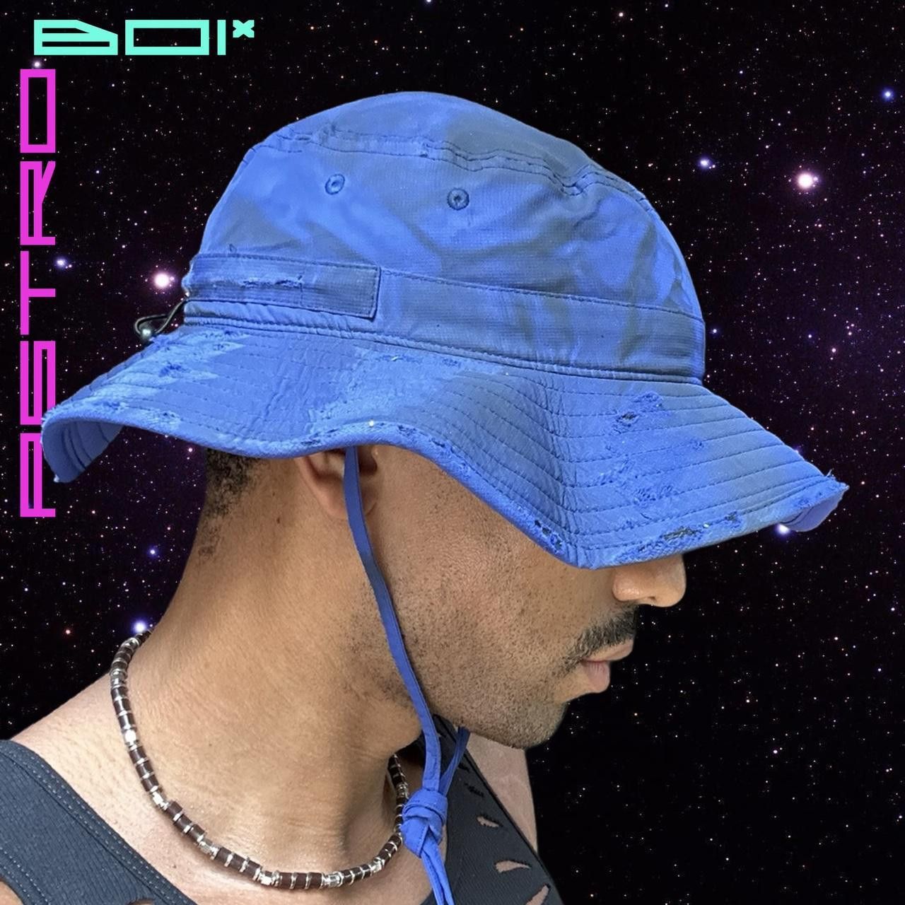 Other ASTROBOI* BLUE DISTRESSED CAMP BOOIE HAT Size ONE SIZE - 3 Thumbnail