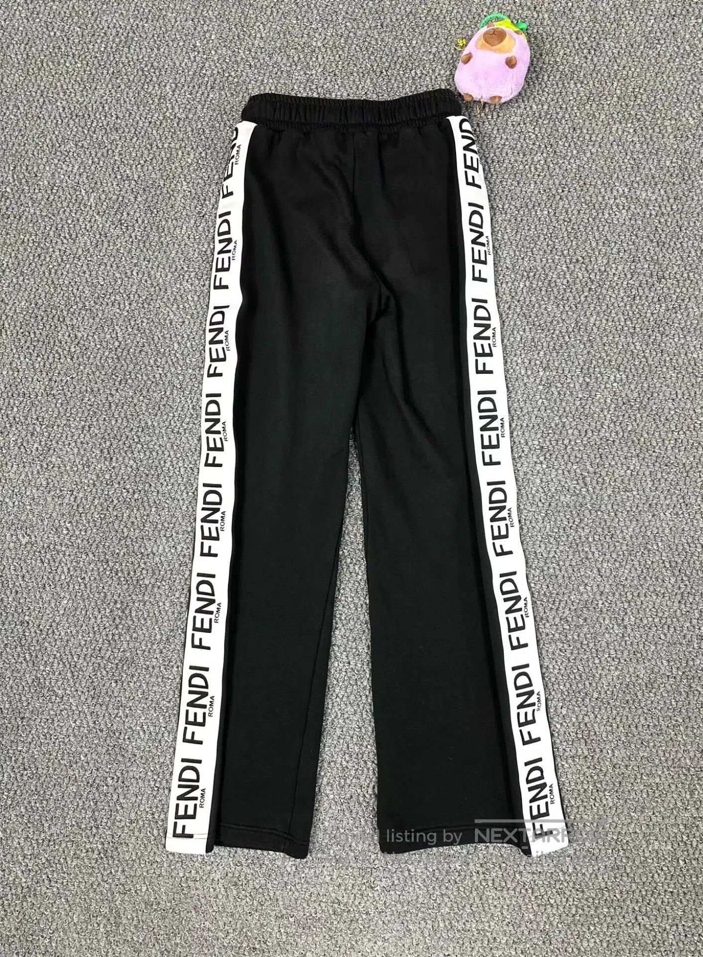 Fendi FENDI Black side full print logo casual pants| Size US 36 / EU 52 - 2 Thumbnail