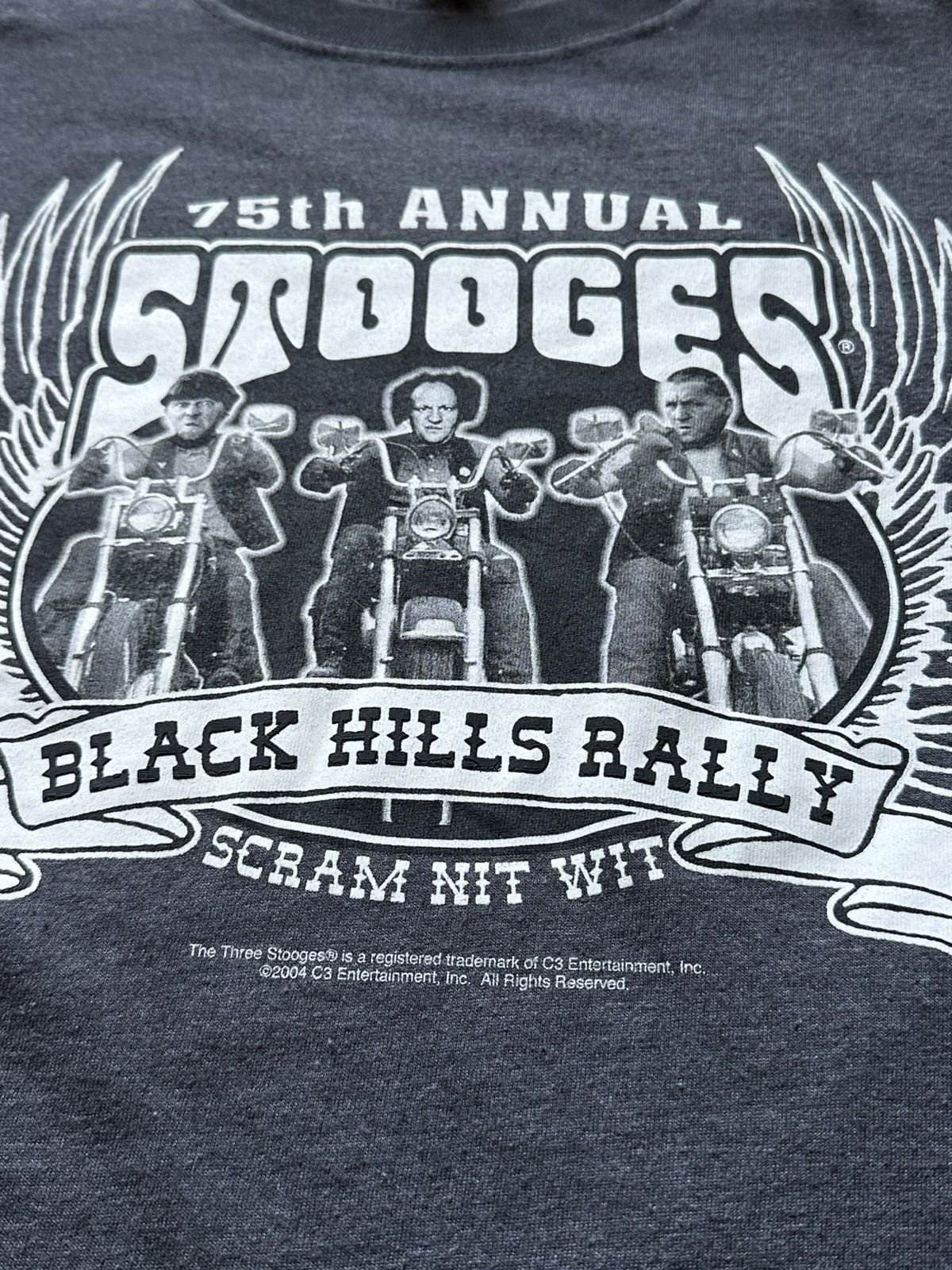 Vintage 75th Annual Sturgis Black Hills Rally 3 STOOGES 2004 edition Size US XL / EU 56 / 4 - 4 Thumbnail
