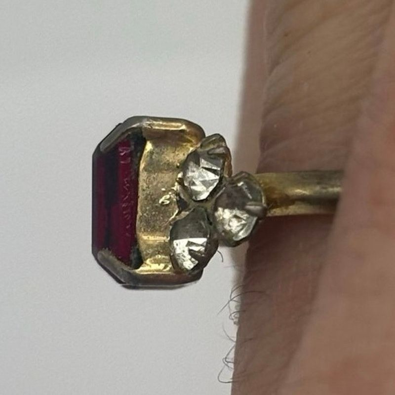 Other Gold & Red Crystal Ring Size ONE SIZE - 3 Thumbnail
