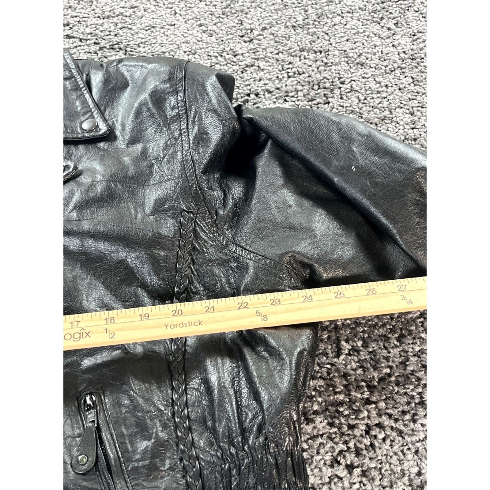Vintage VINTAGE MM Leather Goods Leather Jacket Mens XL Black Full Zip 90s Bomber Jacket Mens XL Black Size US XL / EU 56 / 4 - 3 Thumbnail