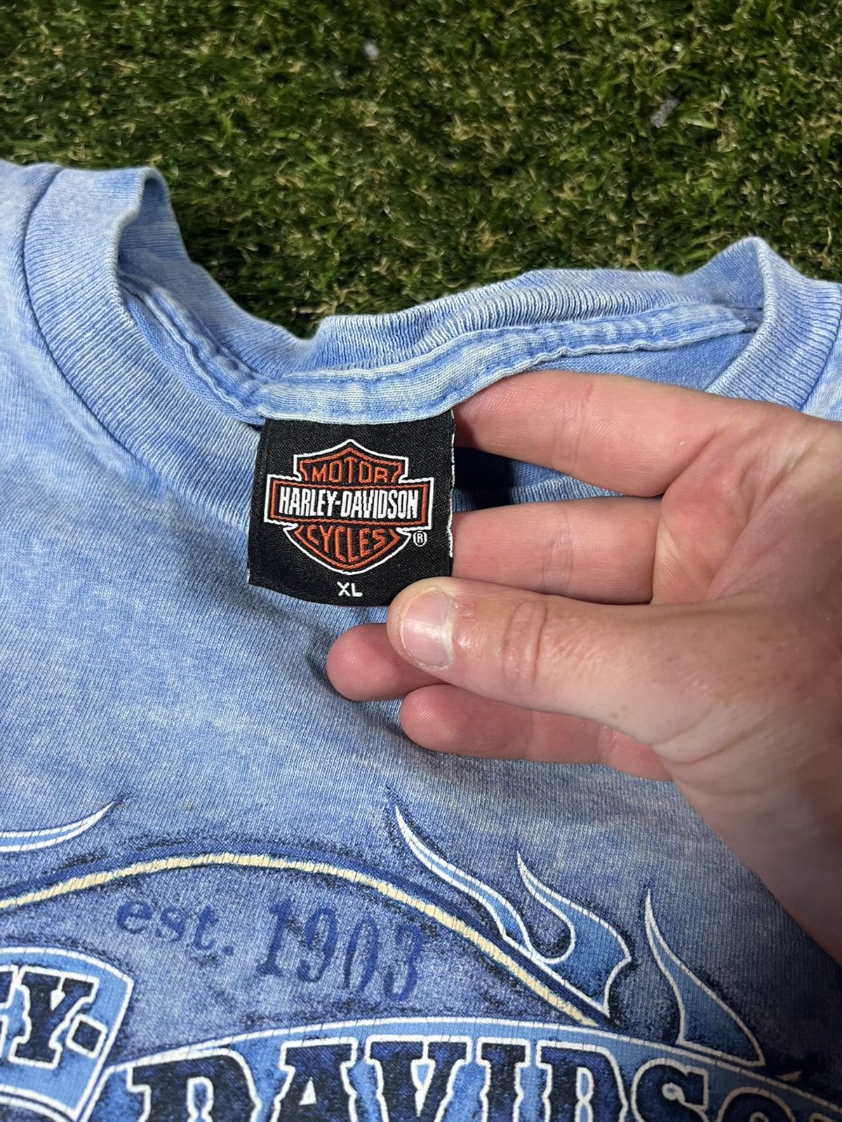 Harley Davidson Vintage Y2k Harley Davidson Washed JNCO Style Size US XL / EU 56 / 4 - 4 Thumbnail