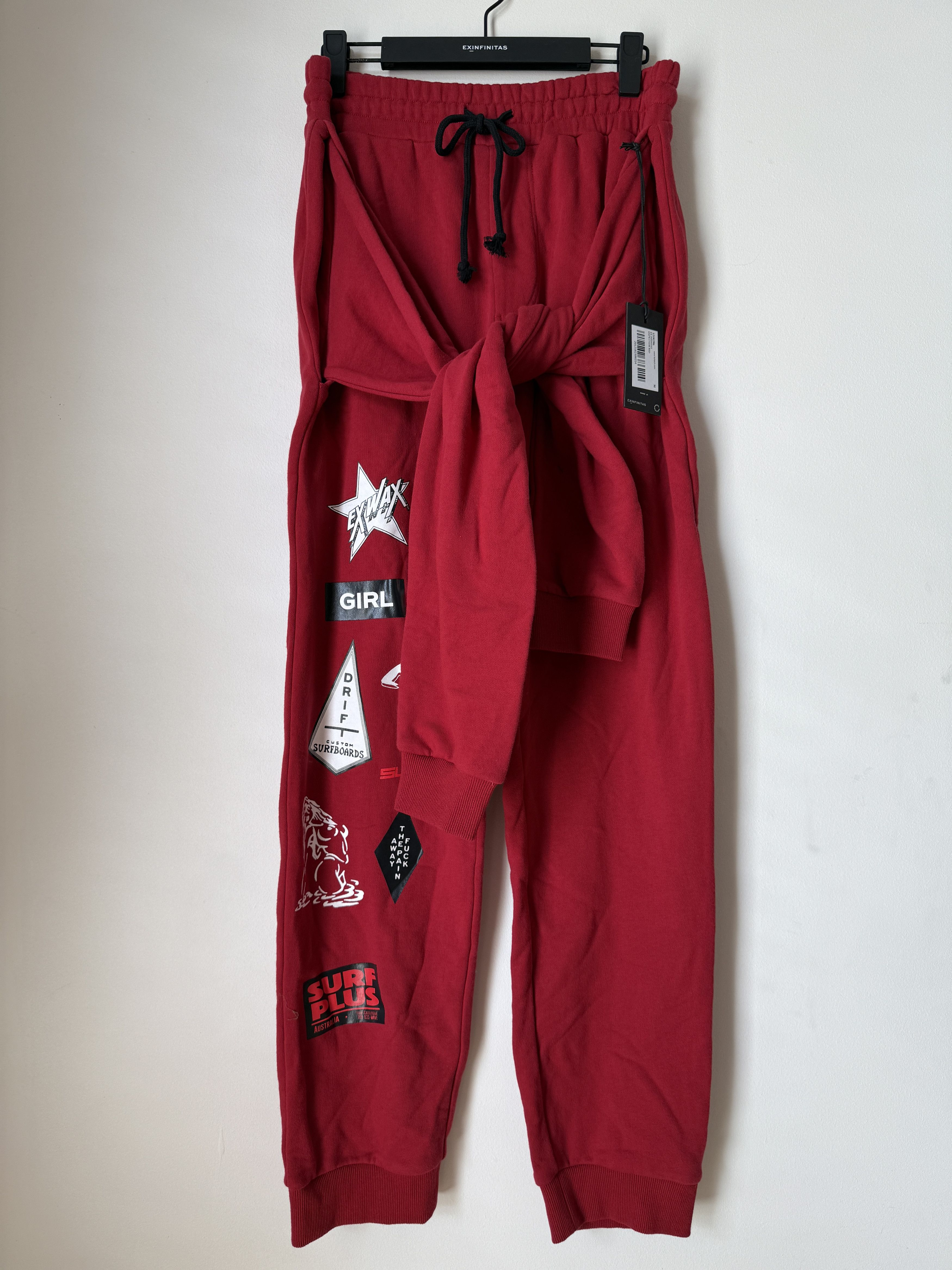 EX INFINITAS TIE FRONT SURF STICKER RED TRACKPANT. SIZE M Size US 32 / EU 48 - 5 Thumbnail