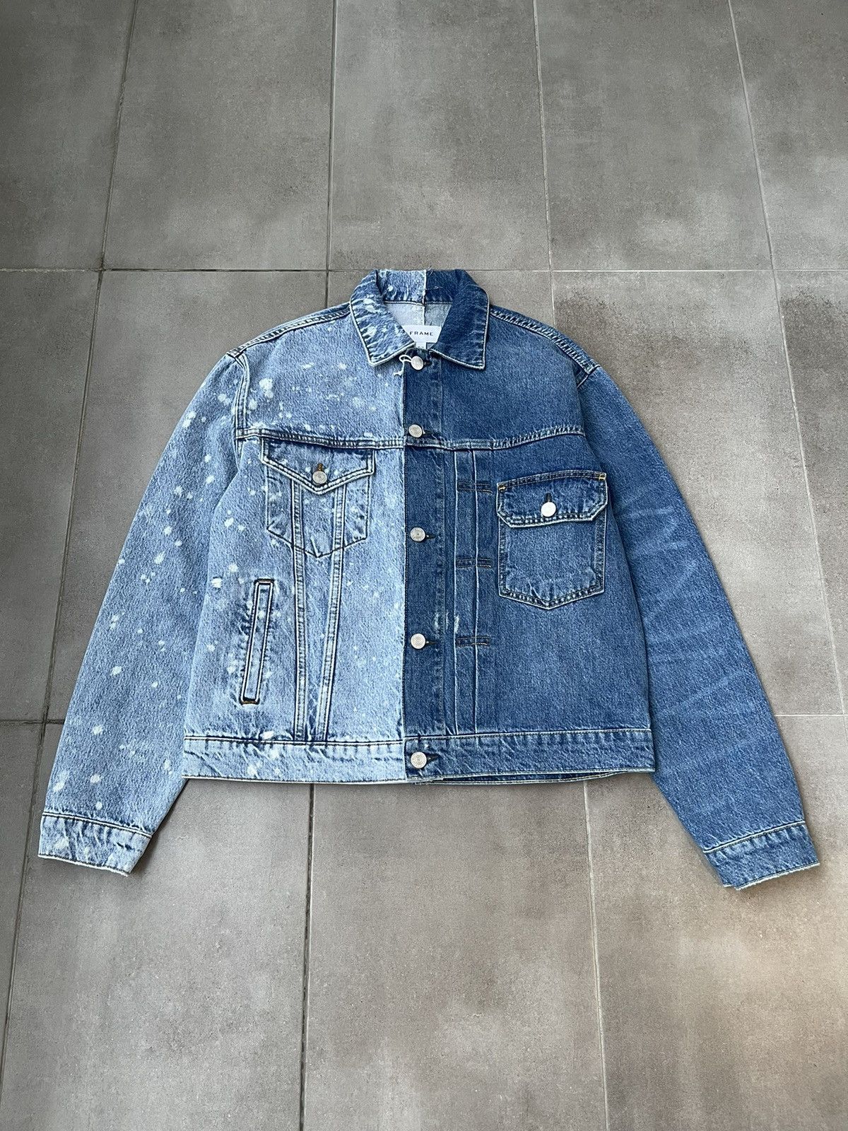 Frame !DS! SS23 Frame Half Bleached Blue Denim Jacket Size US M / EU 48-50 / 2 - 6 Thumbnail
