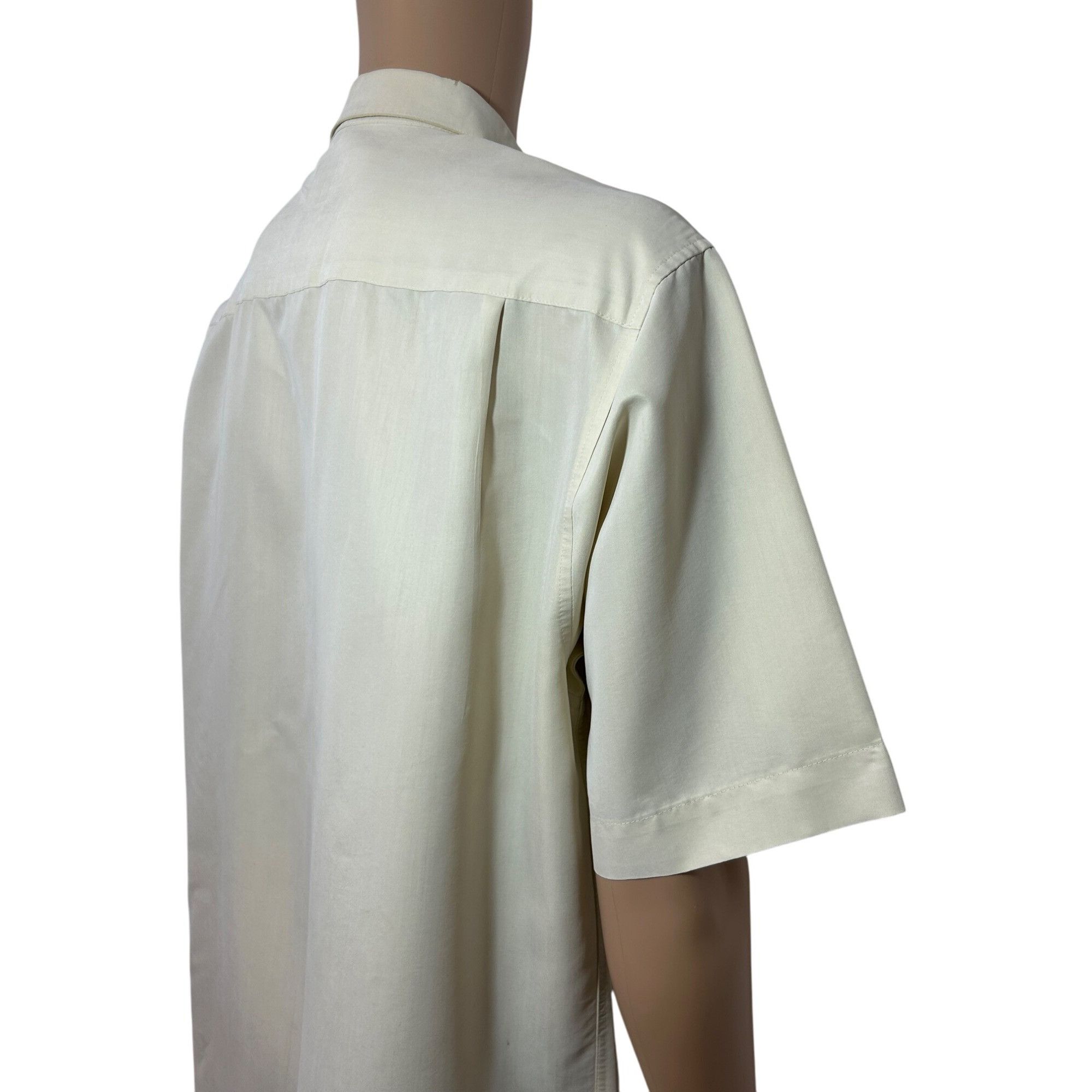 Alfani Alfani Men’s Button Up Shirt L Pale Yellow Short Sleeve Vtg Size US L / EU 52-54 / 3 - 11 Thumbnail