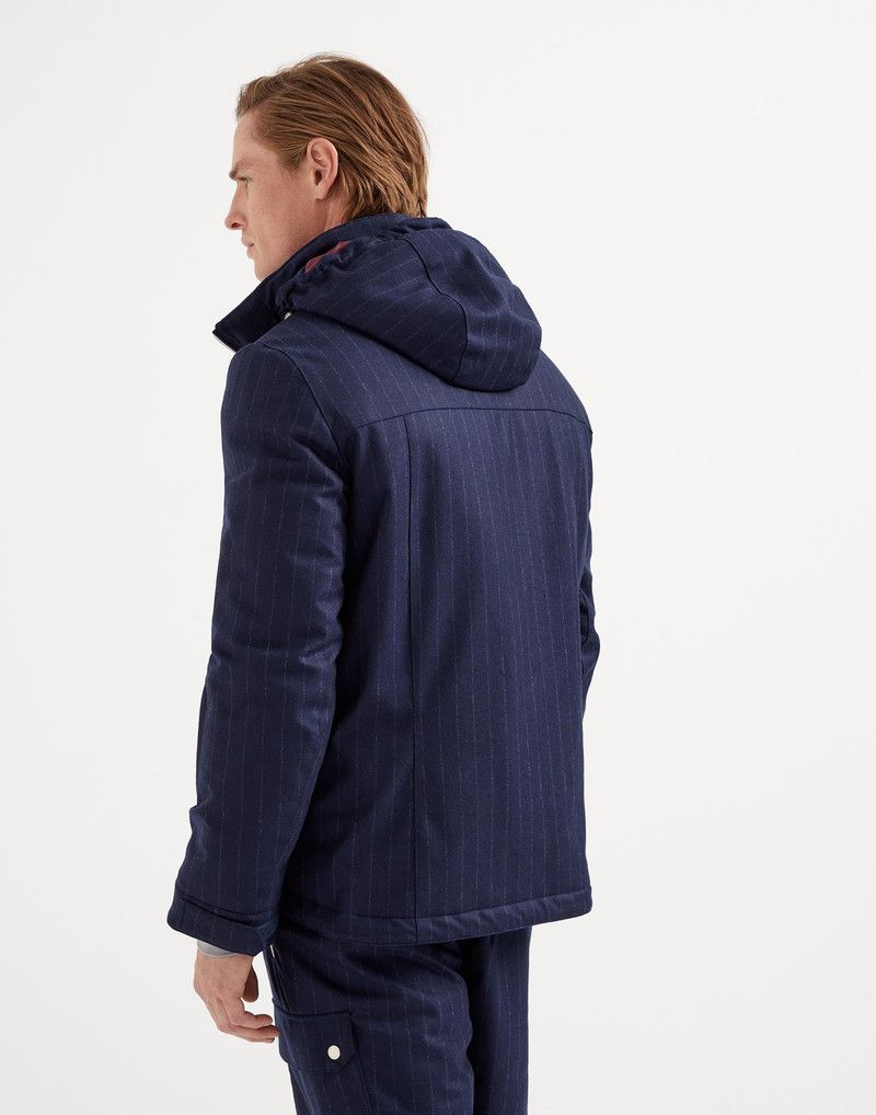 Brunello Cucinelli o1w1db10226 Wr Padded Jacket in Navy Blue Size US XL / EU 56 / 4 - 5 Thumbnail