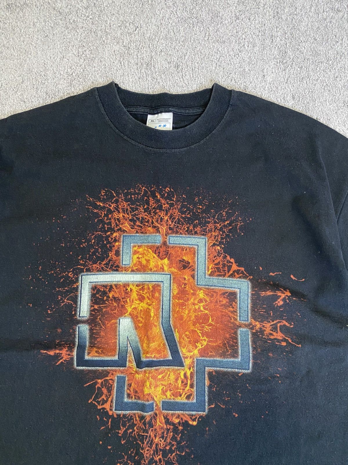 Band Tees × Vintage Vintage 90s Rammstein Band Logo Tee Screen Stars T-shirt Size US XL / EU 56 / 4 - 2 Thumbnail