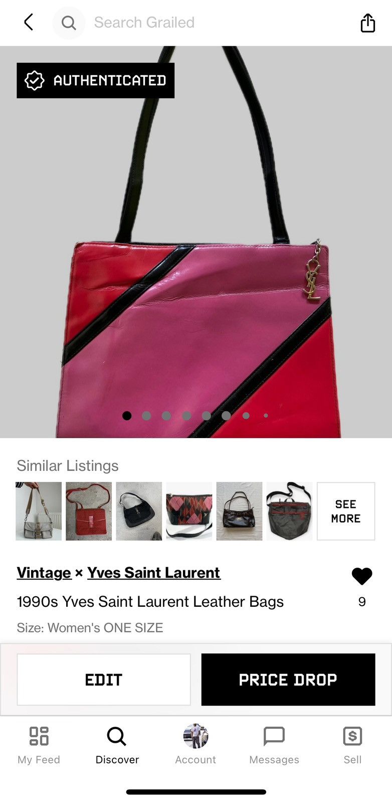 Yves Saint Laurent 1990s Yves Saint Laurent Leather Bags Size ONE SIZE - 2 Thumbnail