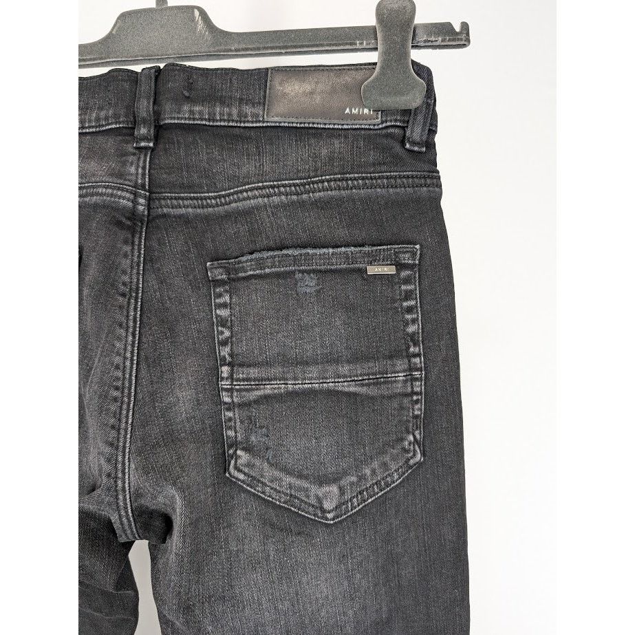 Amiri o1rshd1 Leather Camo MX1 Jean in Aged Black Size US 30 / EU 46 - 18 Thumbnail