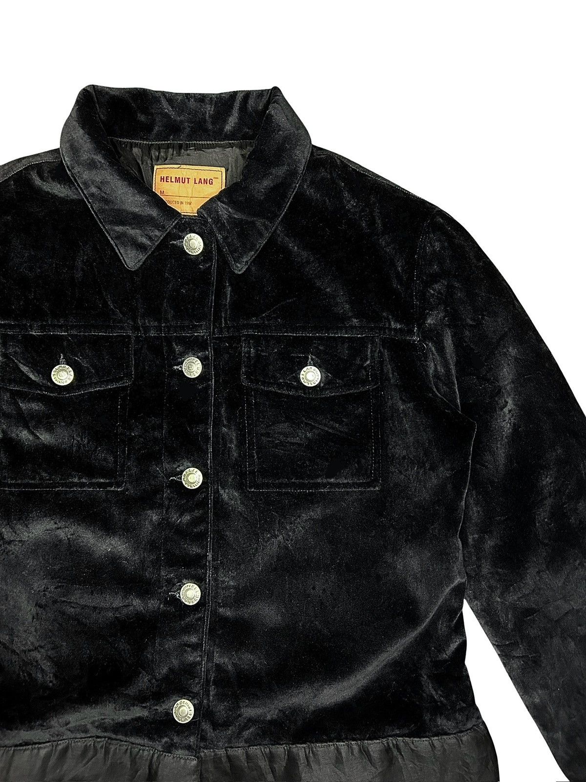 Helmut Lang F/W 97 Velvet Trucker Jacket Size M / US 6-8 / IT 42-44 - 3 Thumbnail