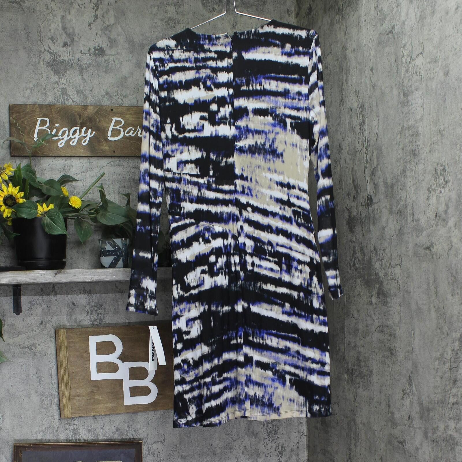 DKNY Nwt Dkny Sheer Sleeve Mesh Dress Dd4ju31c Black / Blue 12 Size XL / US 12-14 / IT 48-50 - 2 Thumbnail