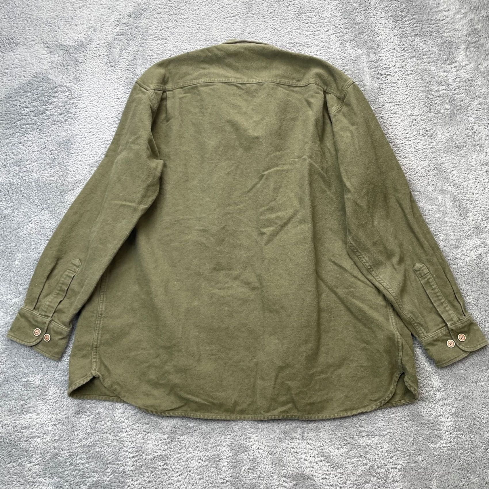 Vintage Cabela's Shirt Mens XLT Green Cotton Flannel Button-Down Casual Workwear Hiking Size US XL / EU 56 / 4 - 2 Thumbnail