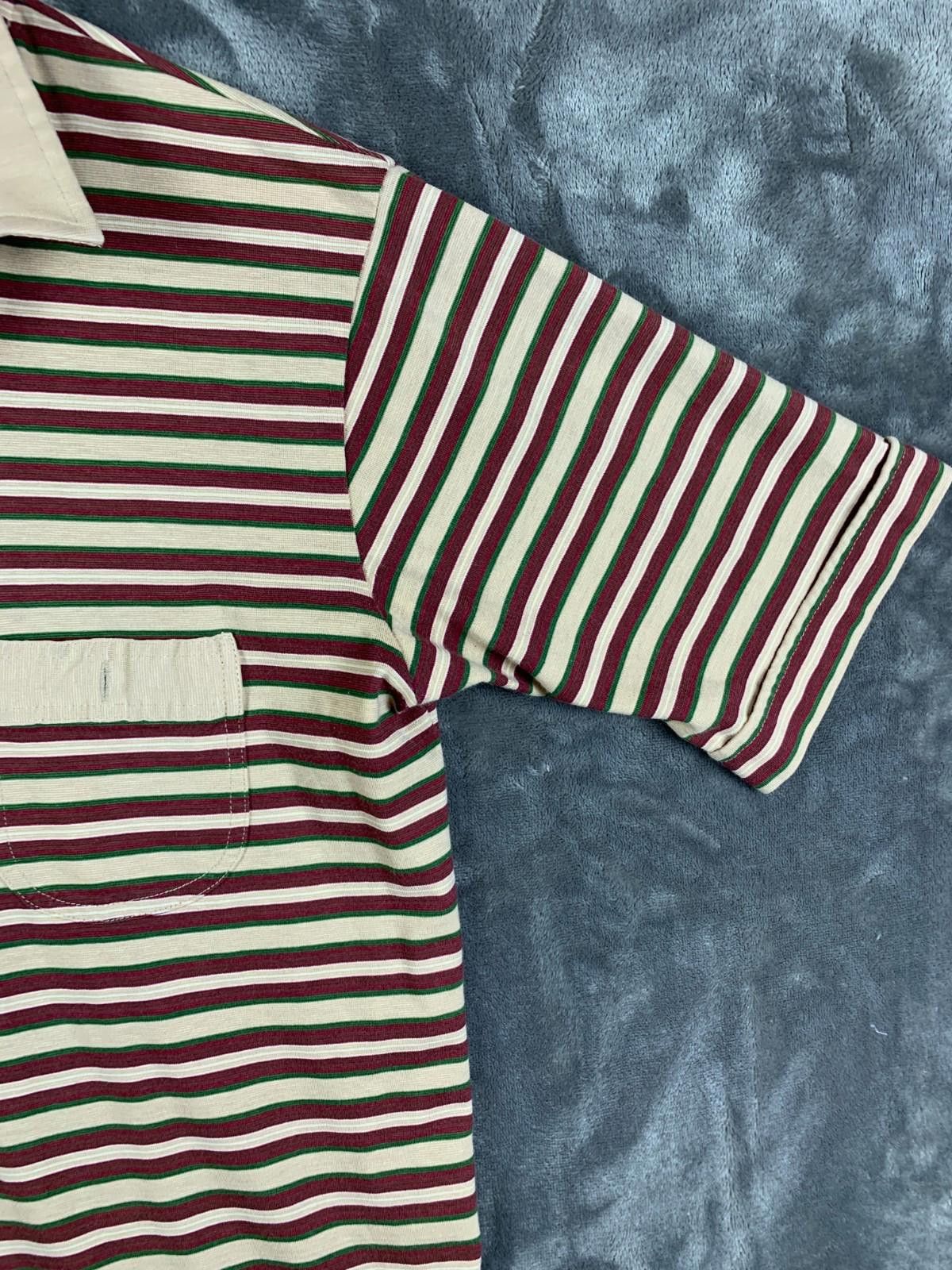 Designer Vintage JC Penney Par Four Mens SS Striped Polo Shirt (241) Size US L / EU 52-54 / 3 - 4 Thumbnail