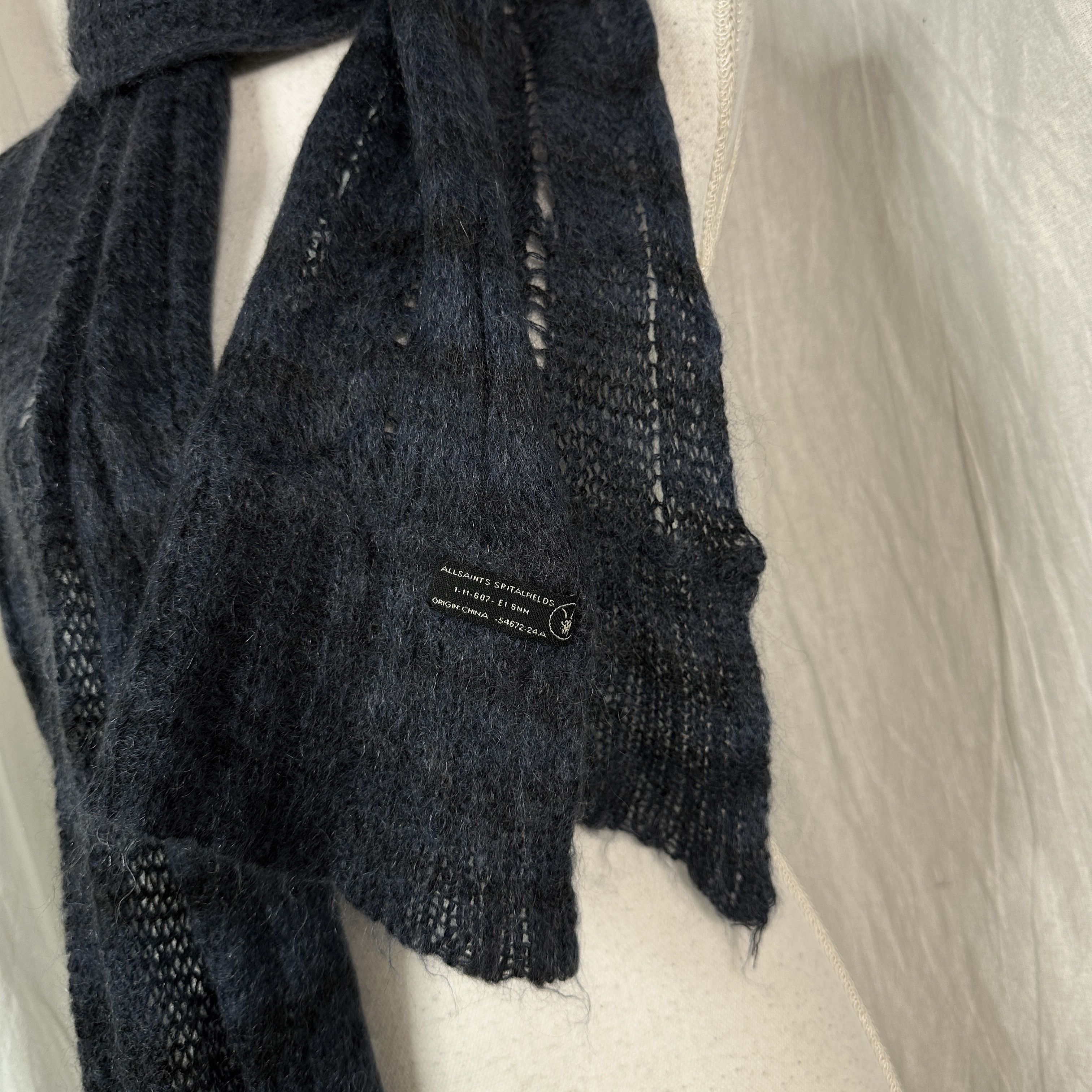 Allsaints × Vintage Mohair Vintage Allsaints Avant-Garde scarf Size ONE SIZE - 3 Thumbnail