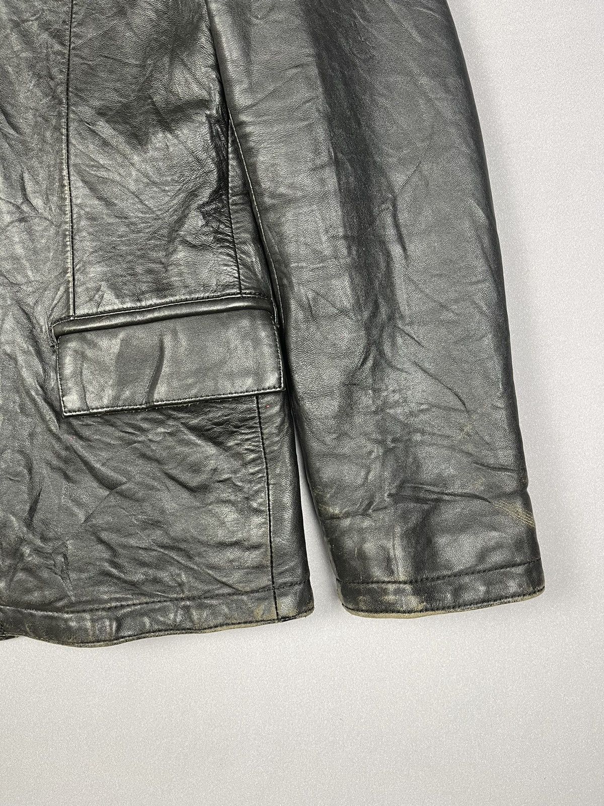 Leather Vintage HIROYUKI KATO Double Breasted Leather Jacket Size US L / EU 52-54 / 3 - 6 Thumbnail