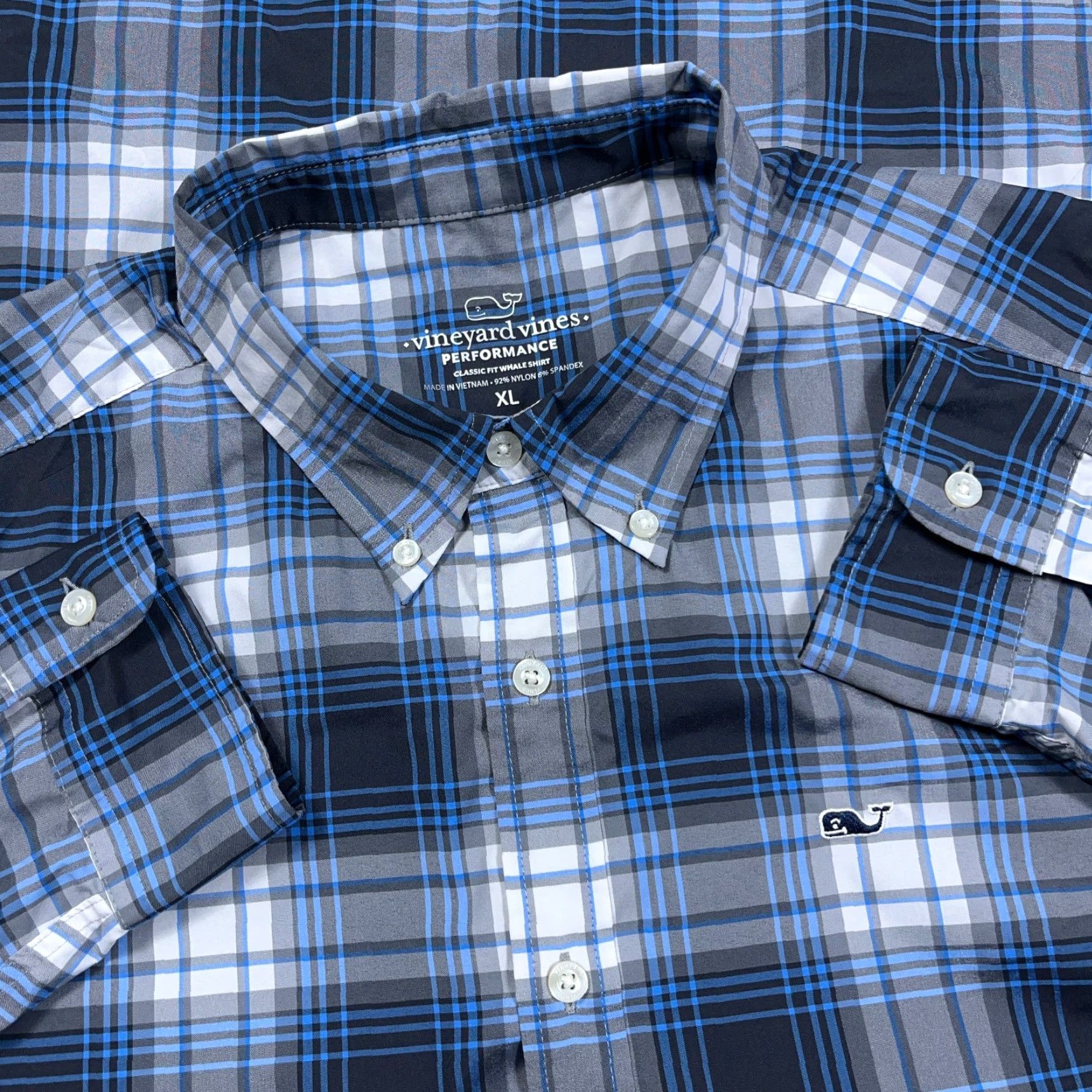 Vineyard Vines Vineyard Vines Shirt Men XL Black Plaid Button-Up Nylon Classic Size US XL / EU 56 / 4 - 6 Thumbnail