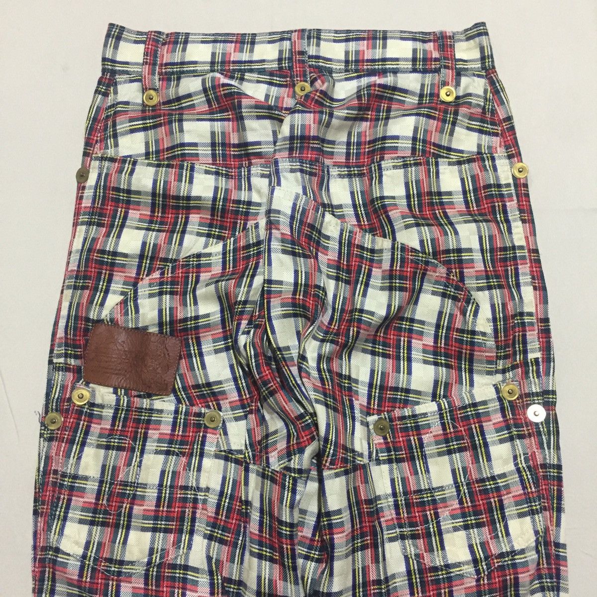 Issey Miyake Vintage Mercibeaucoup Issey Miyake Drop Crotch Tartan Pants Size US 29 - 4 Thumbnail