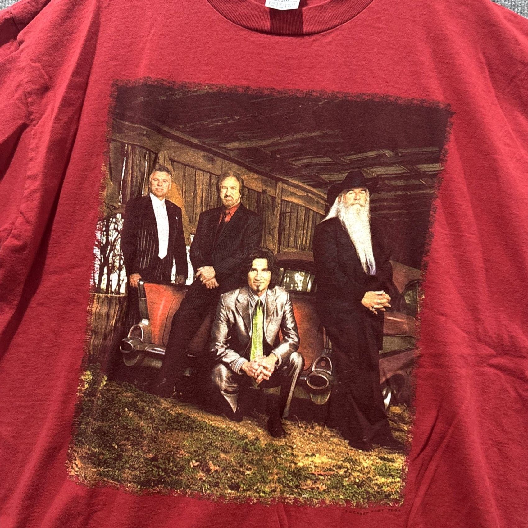 Delta VINTAGE The Oak Ridge Boys Tour T-Shirt Delta XL Red Double-Sided Mens Size US XL / EU 56 / 4 - 2 Thumbnail