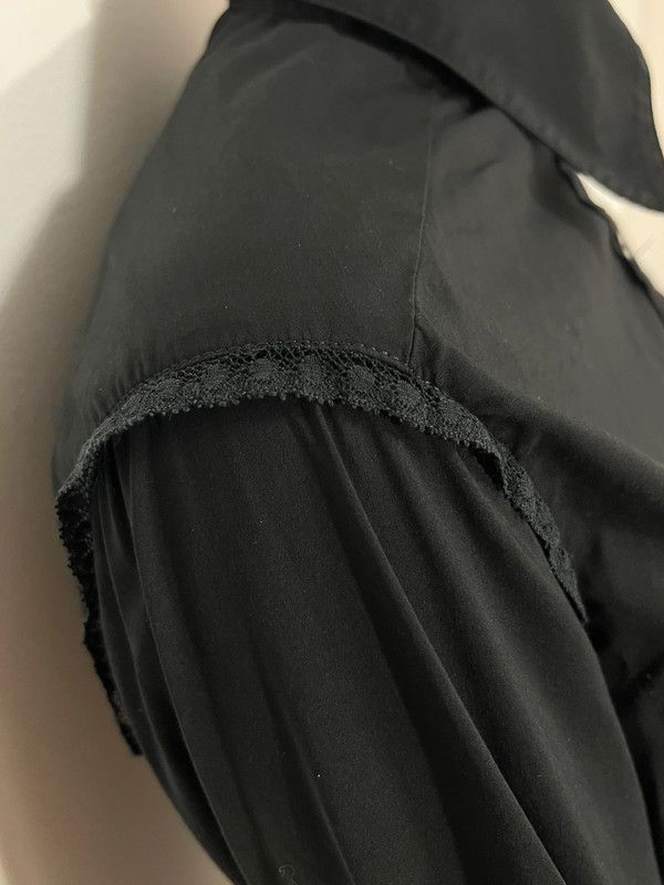 Dolce & Gabbana D&G Black Lace Trim Shirt SS 2006 Size L / US 10 / IT 46 - 11 Thumbnail
