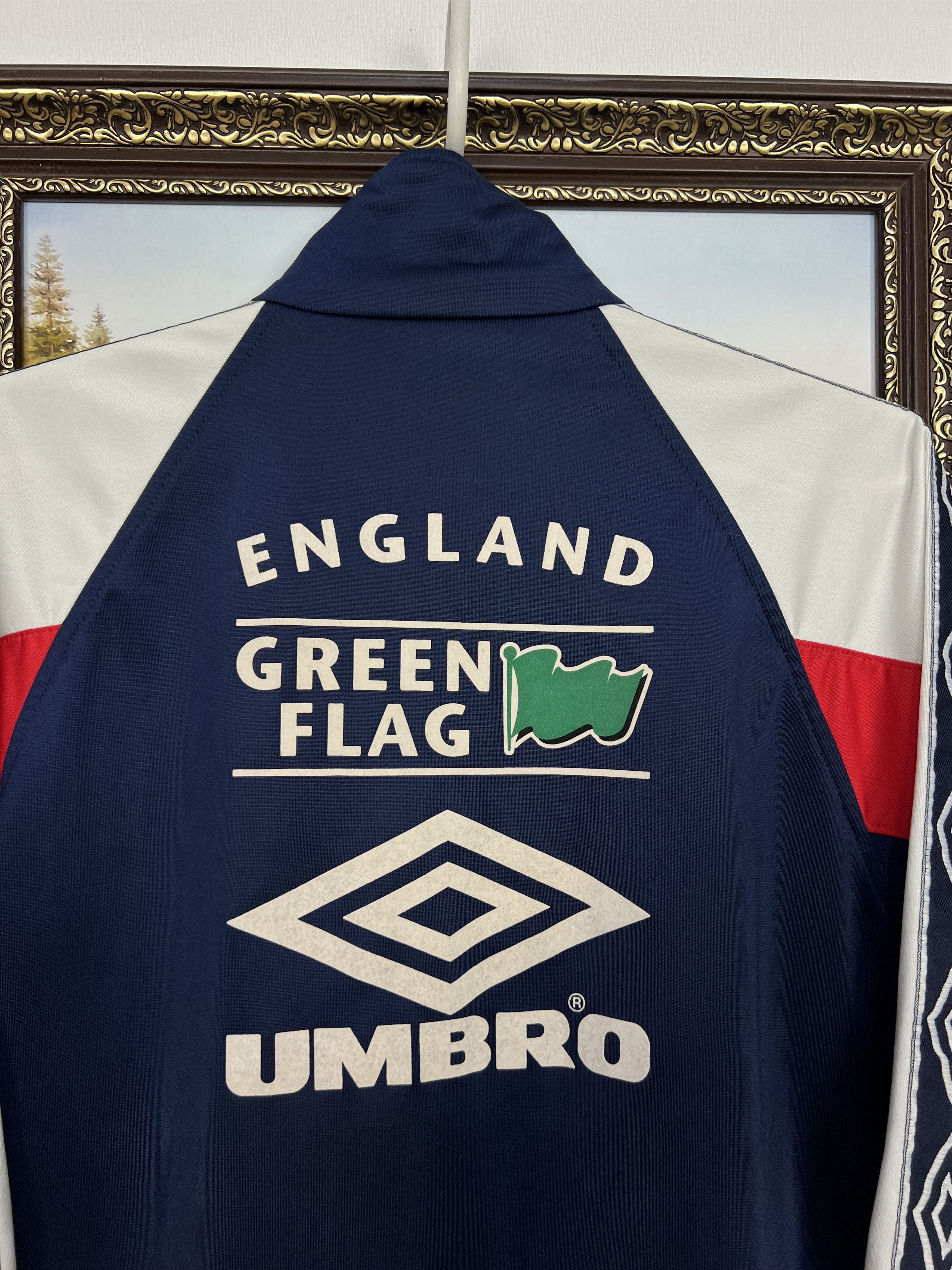 Umbro Vintage 90's Umbro England Green Flag Football Jacket Size US M / EU 48-50 / 2 - 14 Thumbnail