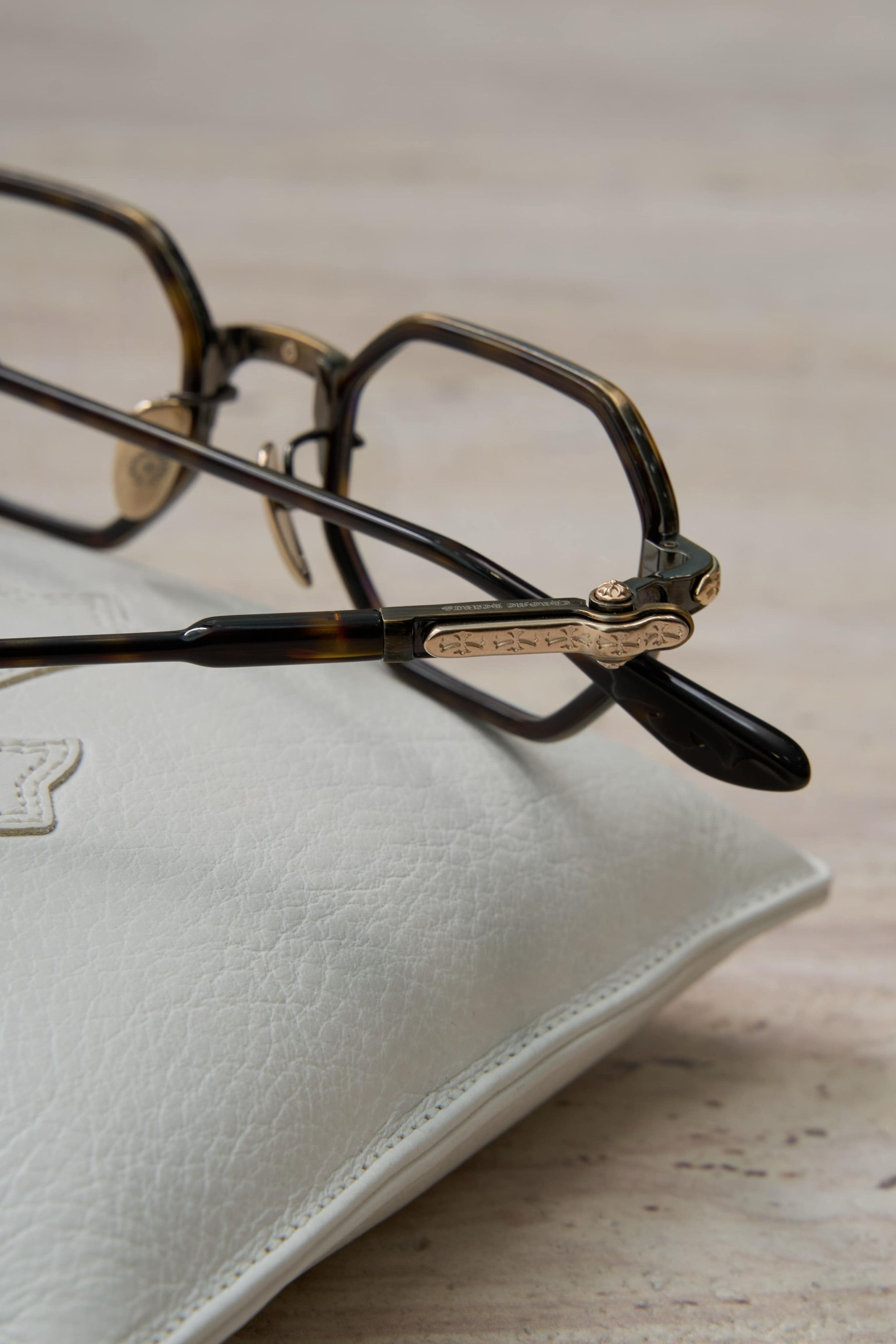 Chrome Hearts CHROME HEARTS TATTERS Dark Tortoise/Antique Gold Size ONE SIZE - 7 Thumbnail