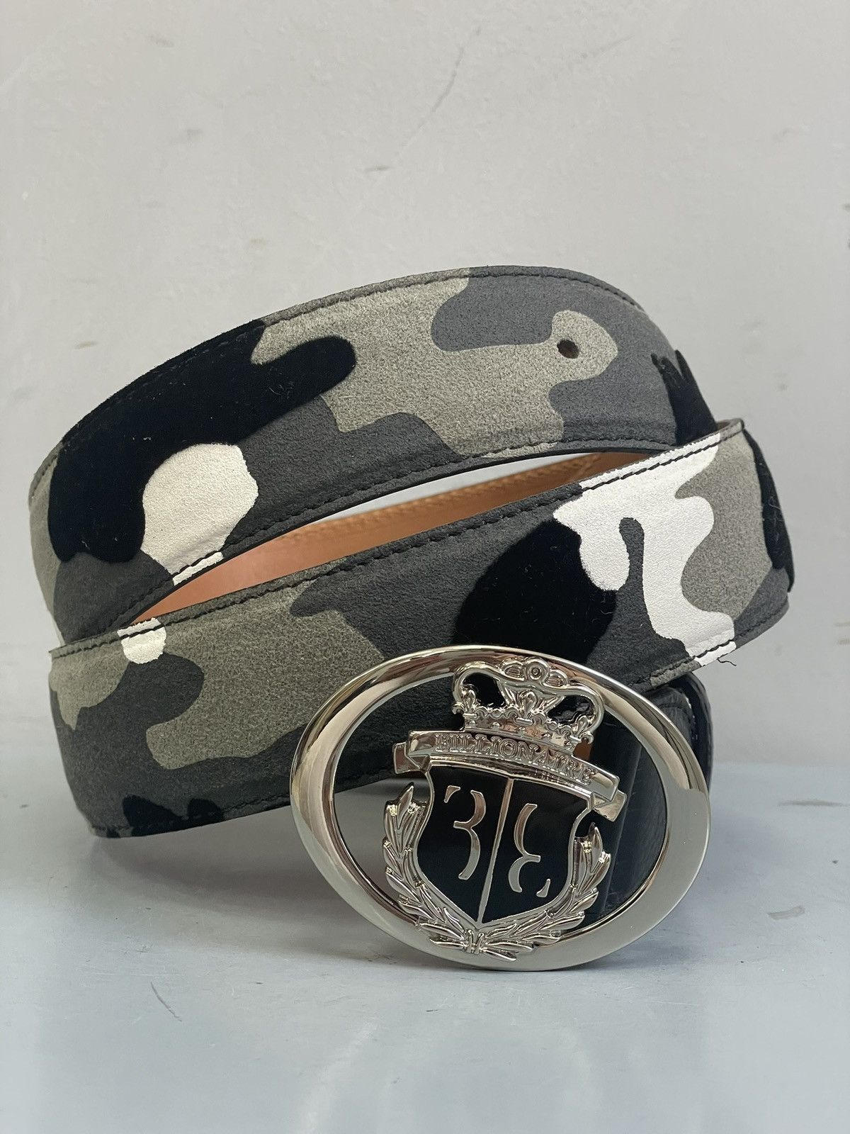 Billionaire Couture Rare leather billionaire cuture leather camo belt Size ONE SIZE - 4 Thumbnail