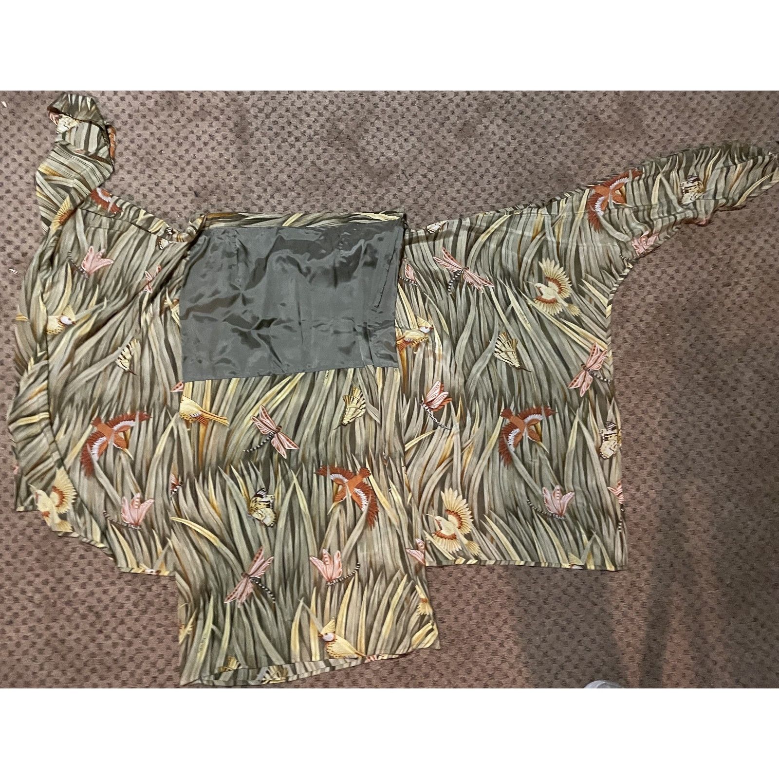 Salvatore Ferragamo Salvatore Ferragamo Wrap Skirt Womens L 10 12 44 Silk Birds Size 34" / US 12 / IT 48 - 12 Thumbnail