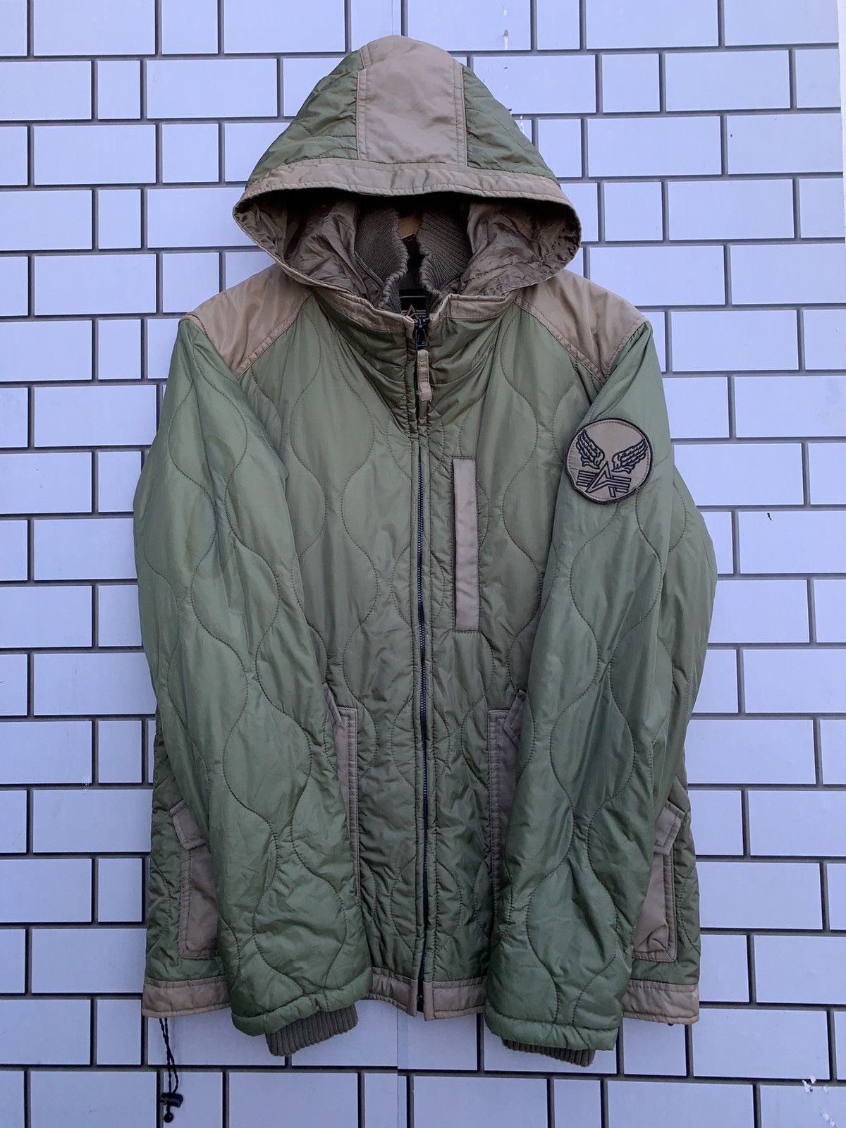 Vintage Alpha Industries Hoodie Puffer Jacket