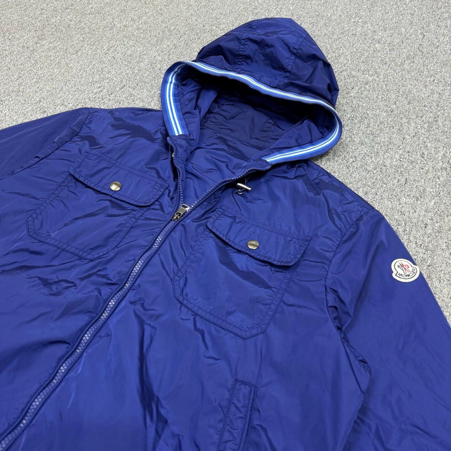 Moncler Moncler Blue Chest Logo Jacket 3 99 New Size US L / EU 52-54 / 3 - 3 Thumbnail