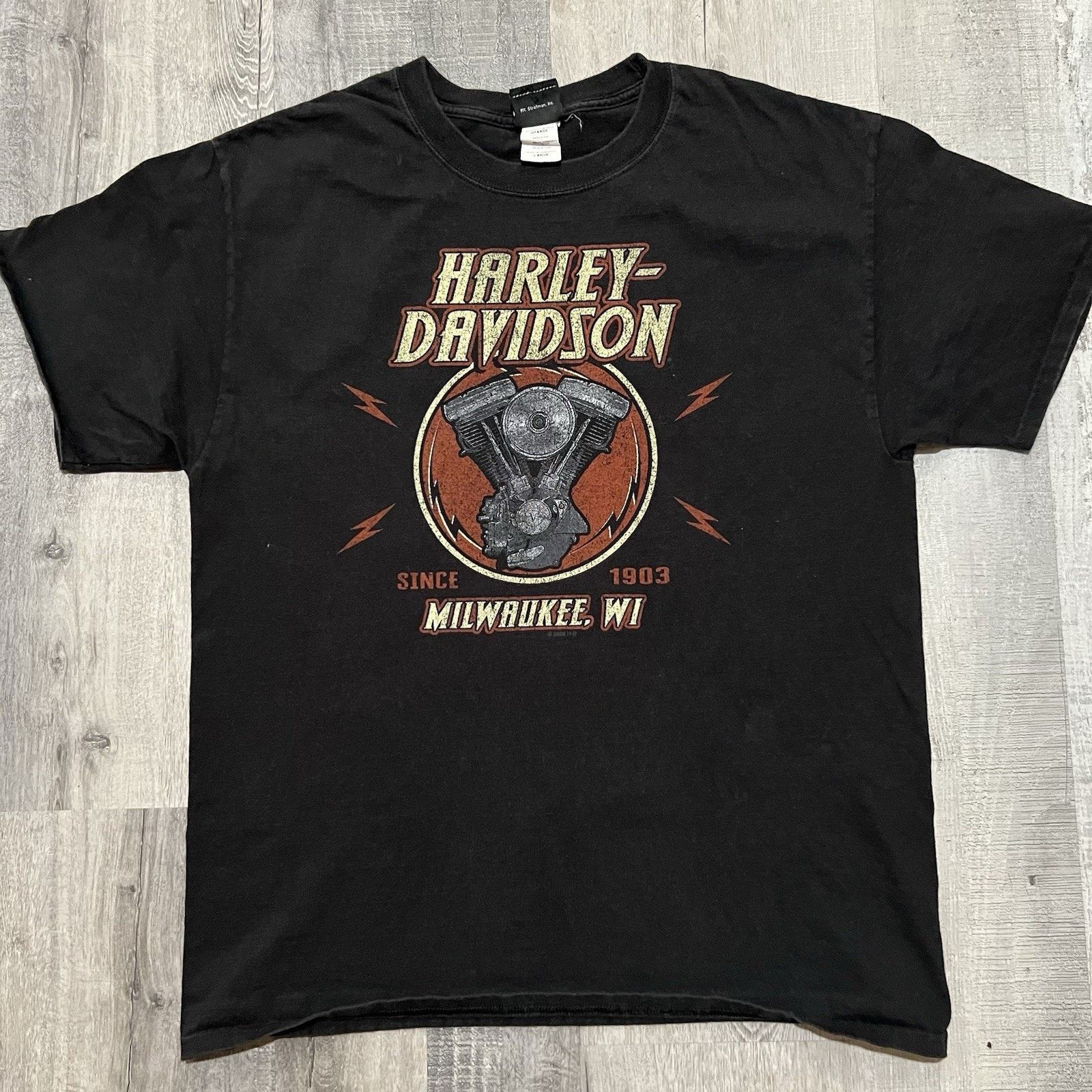 Harley Davidson Harley Davidson St Paul Minnesota Black Skull Motorcycle Tee Size US L / EU 52-54 / 3 - 1 Thumbnail