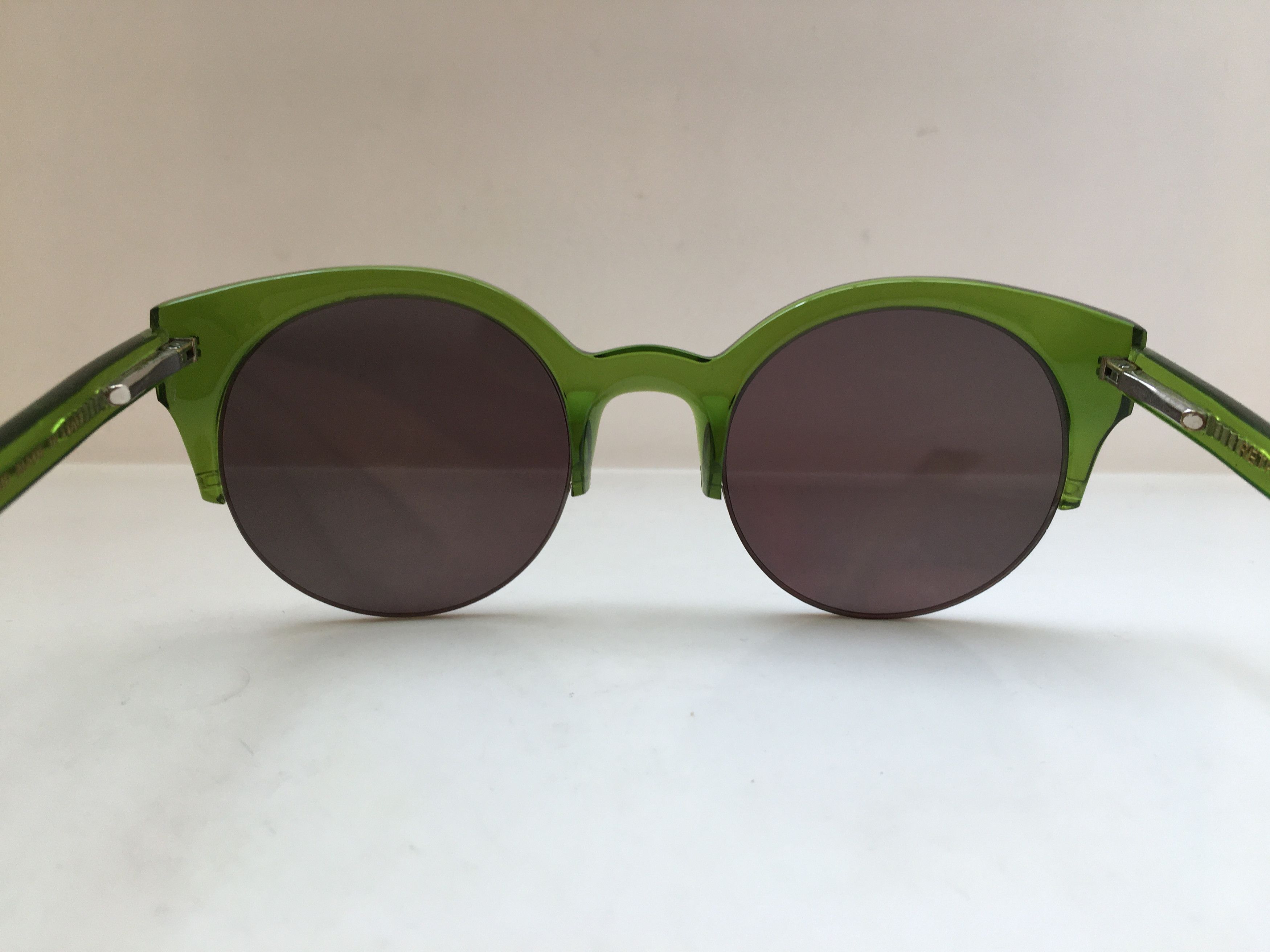 Retrosuperfuture Retro Super Future Green Half Rim Cateye Sunglasses Itlay Size ONE SIZE - 4 Thumbnail
