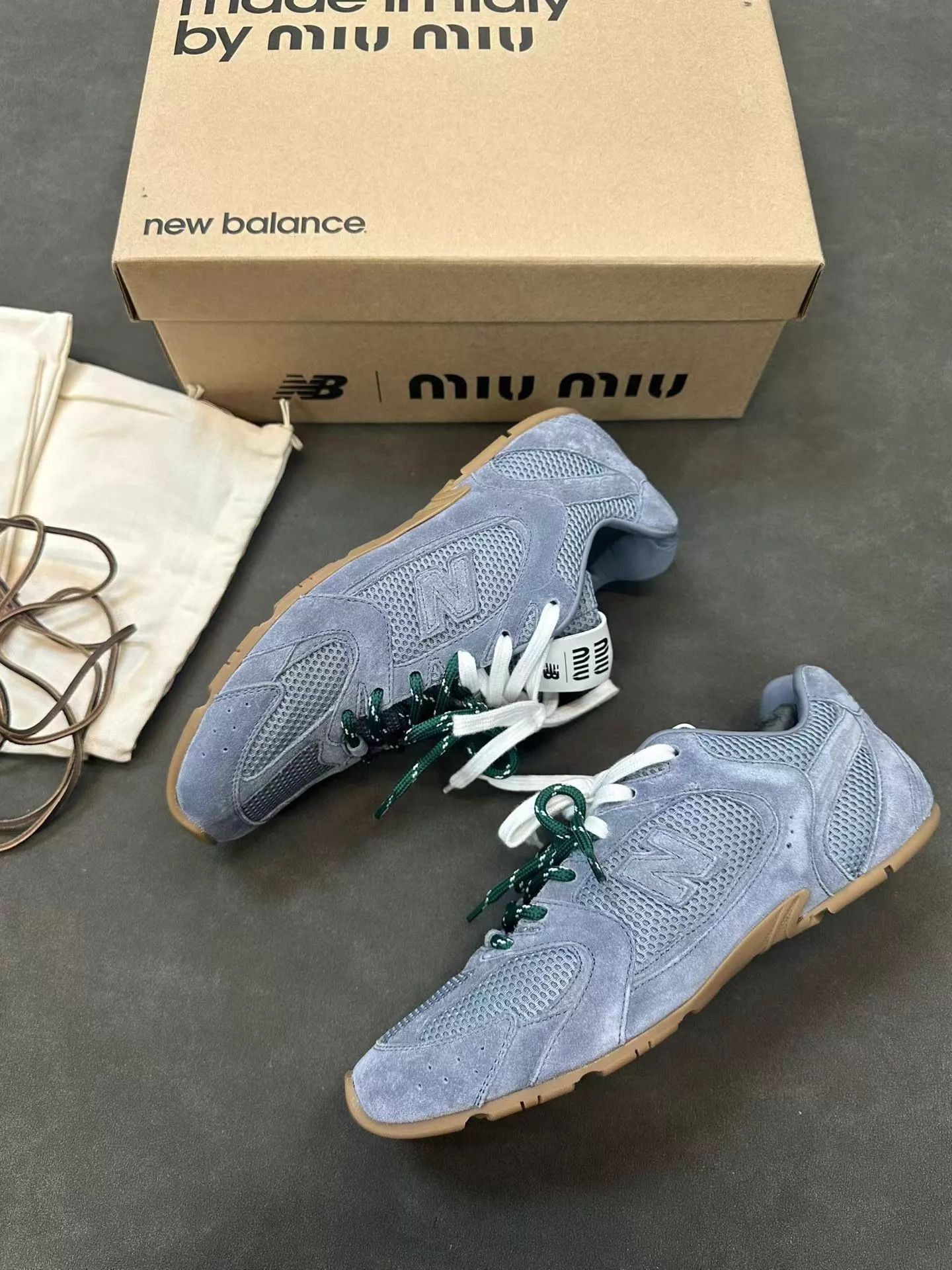 Miu Miu MIU MIU × New Balance NB 530 SL Violet-Blue Size 43 New Size US 10 / EU 43 - 1 Thumbnail